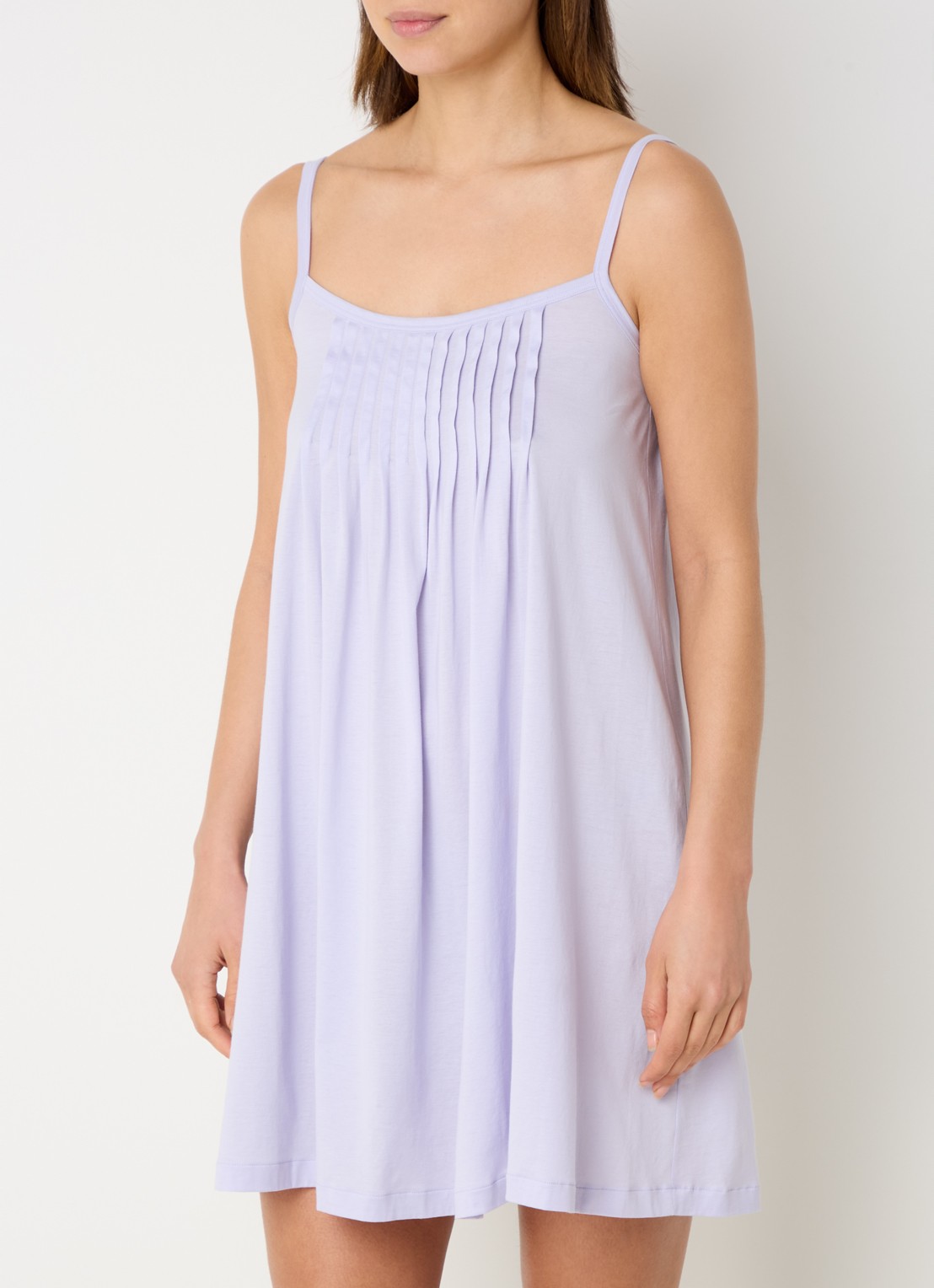 Hanro Juliet slipdress met plooidetail - detail 4 paars