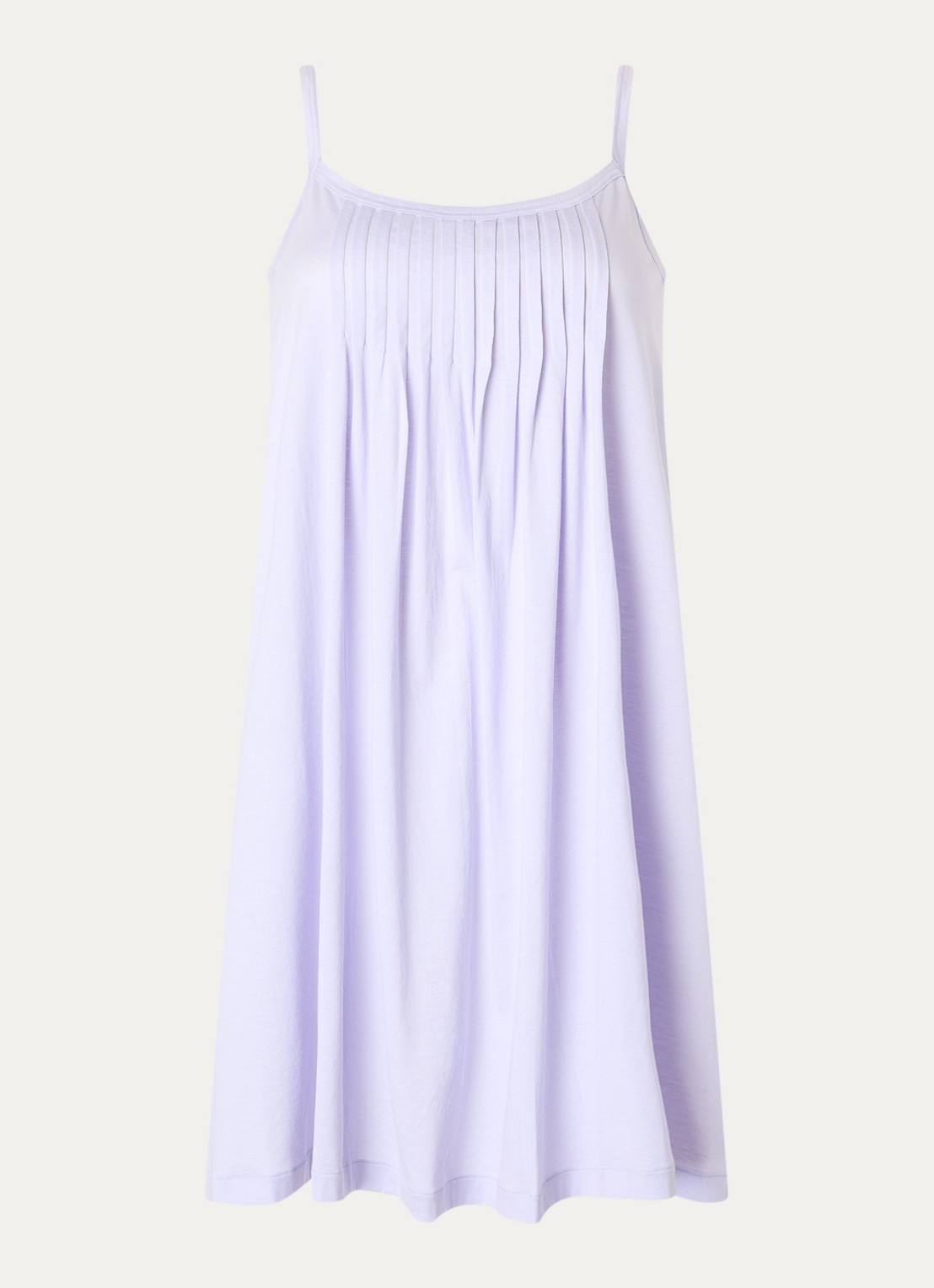 Hanro Juliet slipdress met plooidetail - voorkant 2 paars