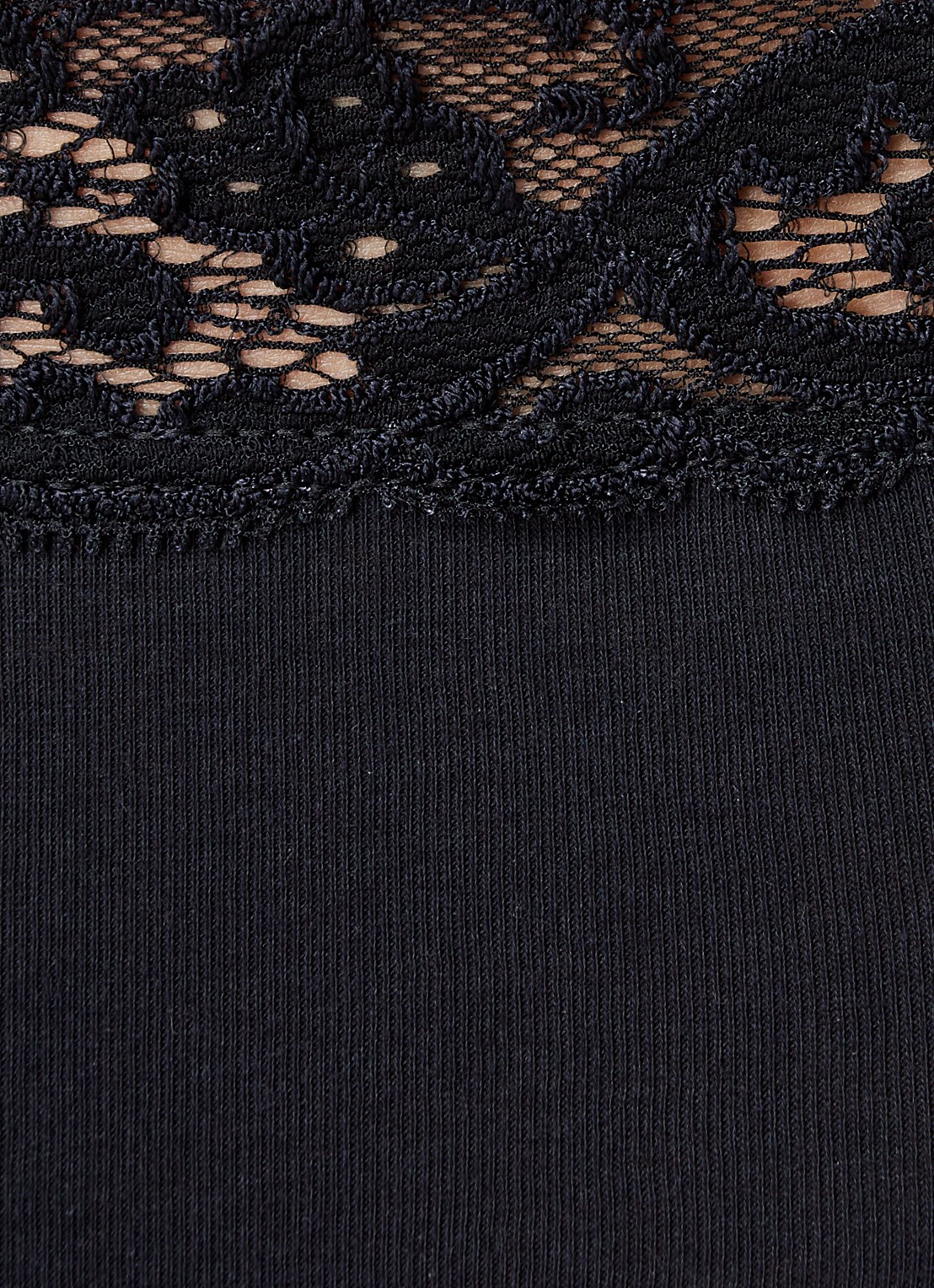 Hanro Moments slip met kant - detail 4 zwart