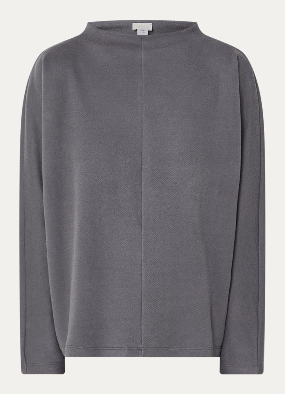 Hanro Oversized sweater met ronde hals - voorkant 2 grijs