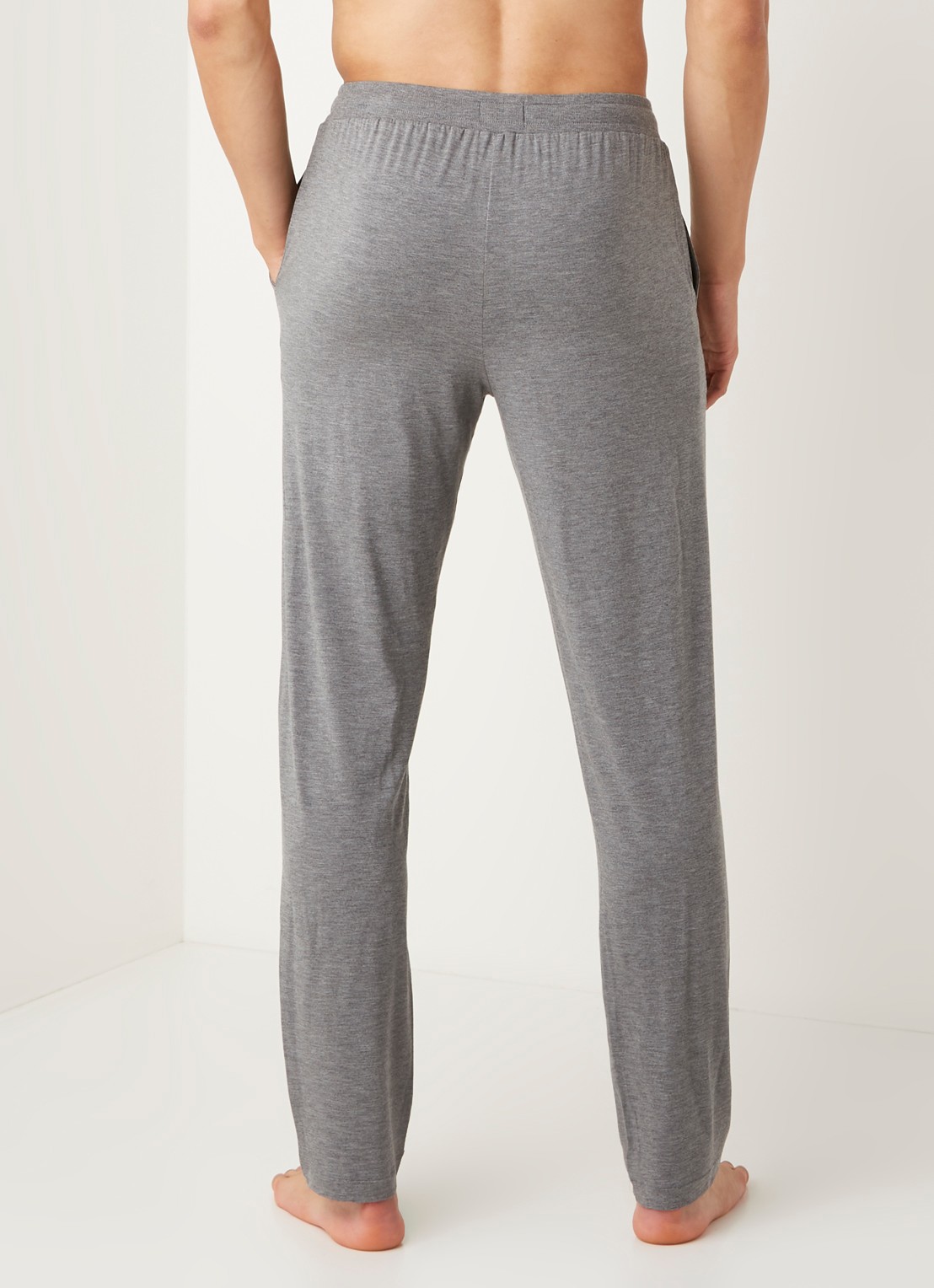 Hanro Pyjamabroek met steekzakken - achterkant antraciet