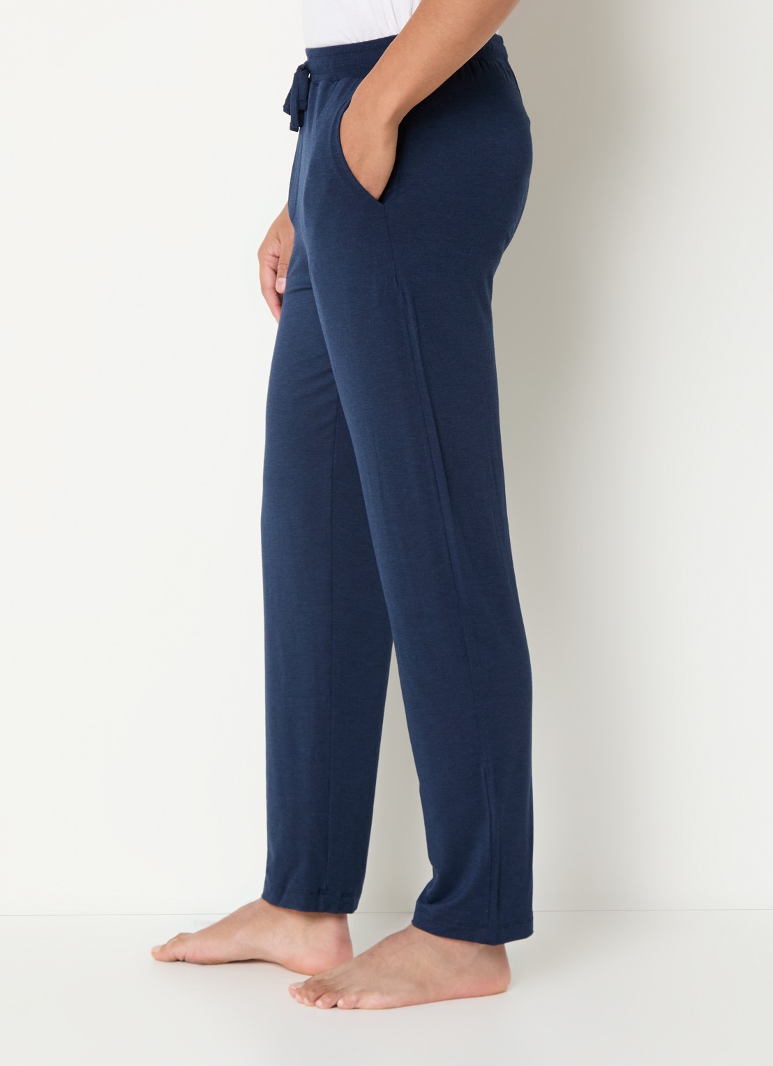 Hanro Pyjamabroek met steekzakken - detail 4 donkerblauw