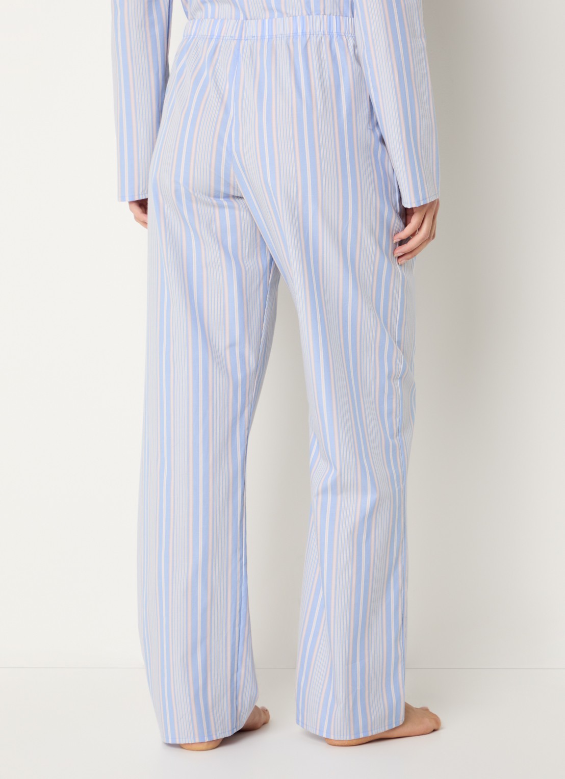 Hanro Pyjamabroek met streepprint - achterkant 2 rood