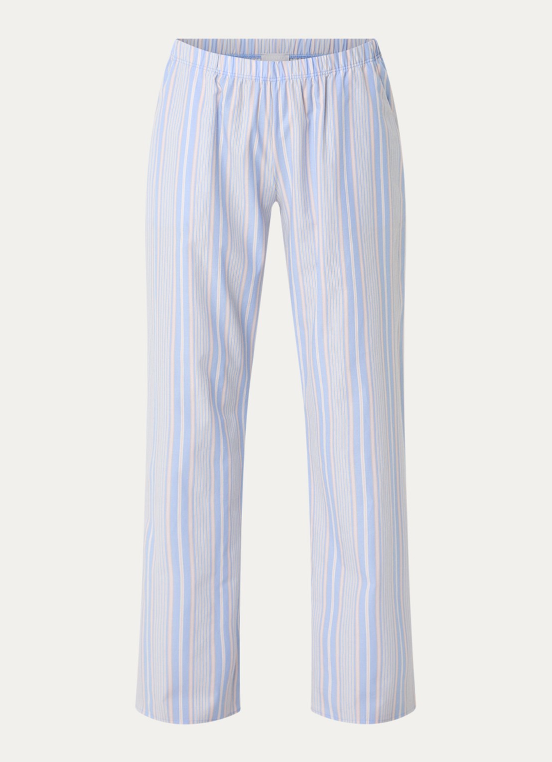 Hanro Pyjamabroek met streepprint - voorkant 3 rood