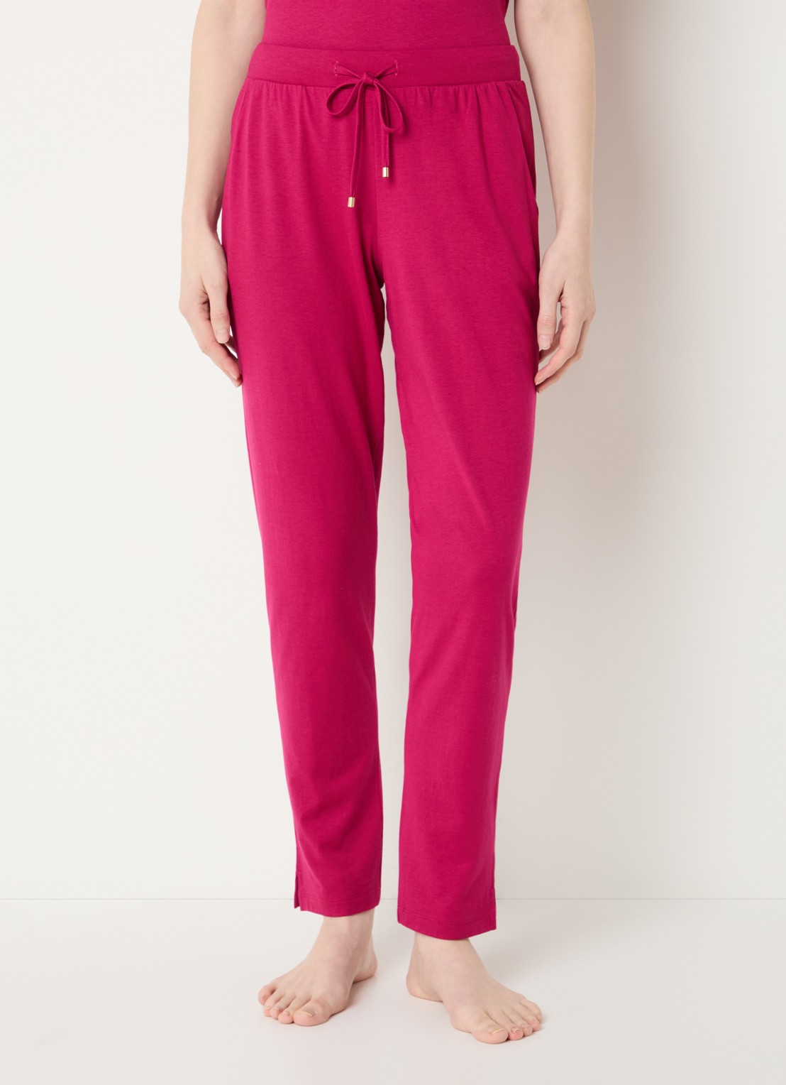 Hanro Pyjamabroek met trekkoord - detail 4 donkerroze