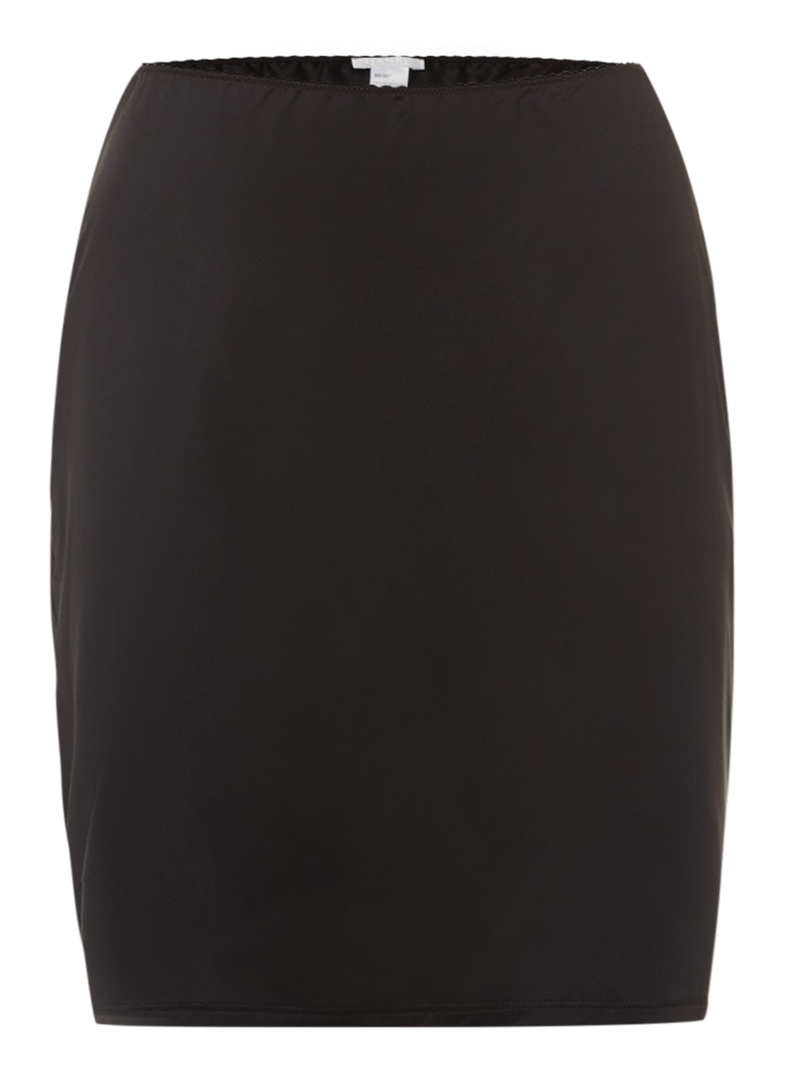 Hanro Satin Deluxe onderrok - voorkant 2 zwart