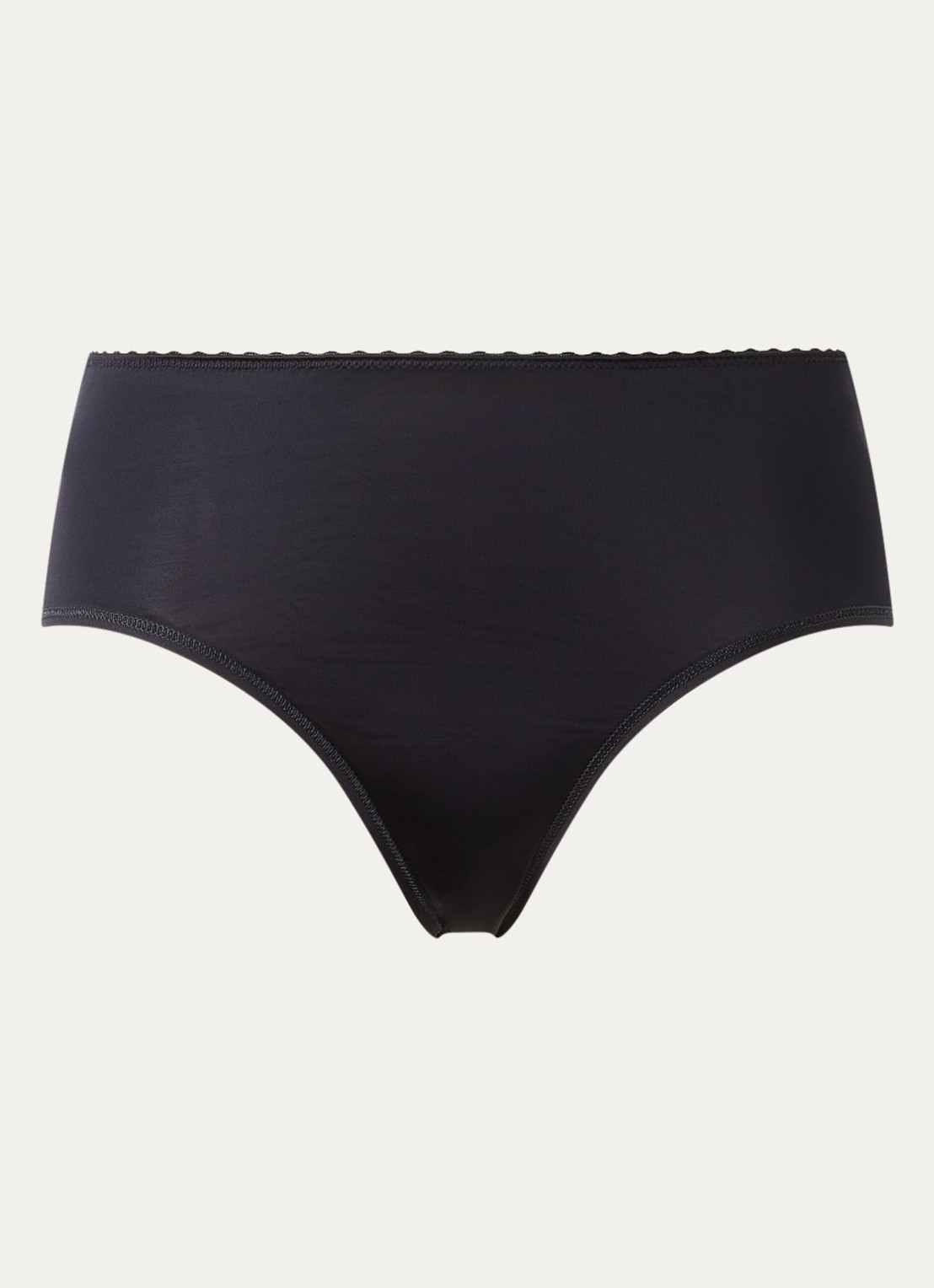 Hanro Satin Deluxe slip - voorkant 2 zwart
