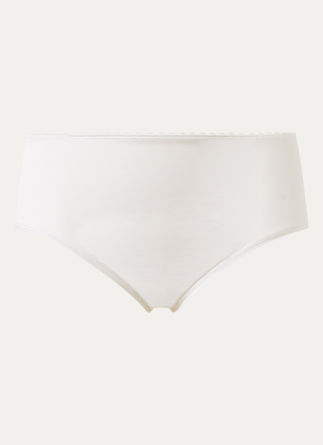 Hanro Satin Deluxe slip - voorkant 4 gebroken wit