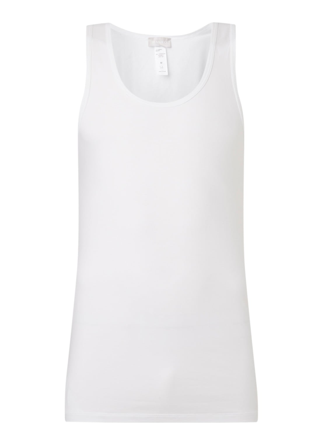 Hanro Singlet van katoen - voorkant 2 wit