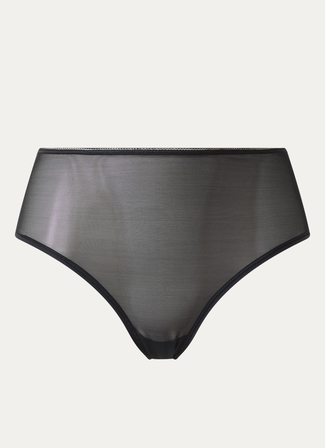 Hanro Smooth Illusion slip van tule - voorkant zwart