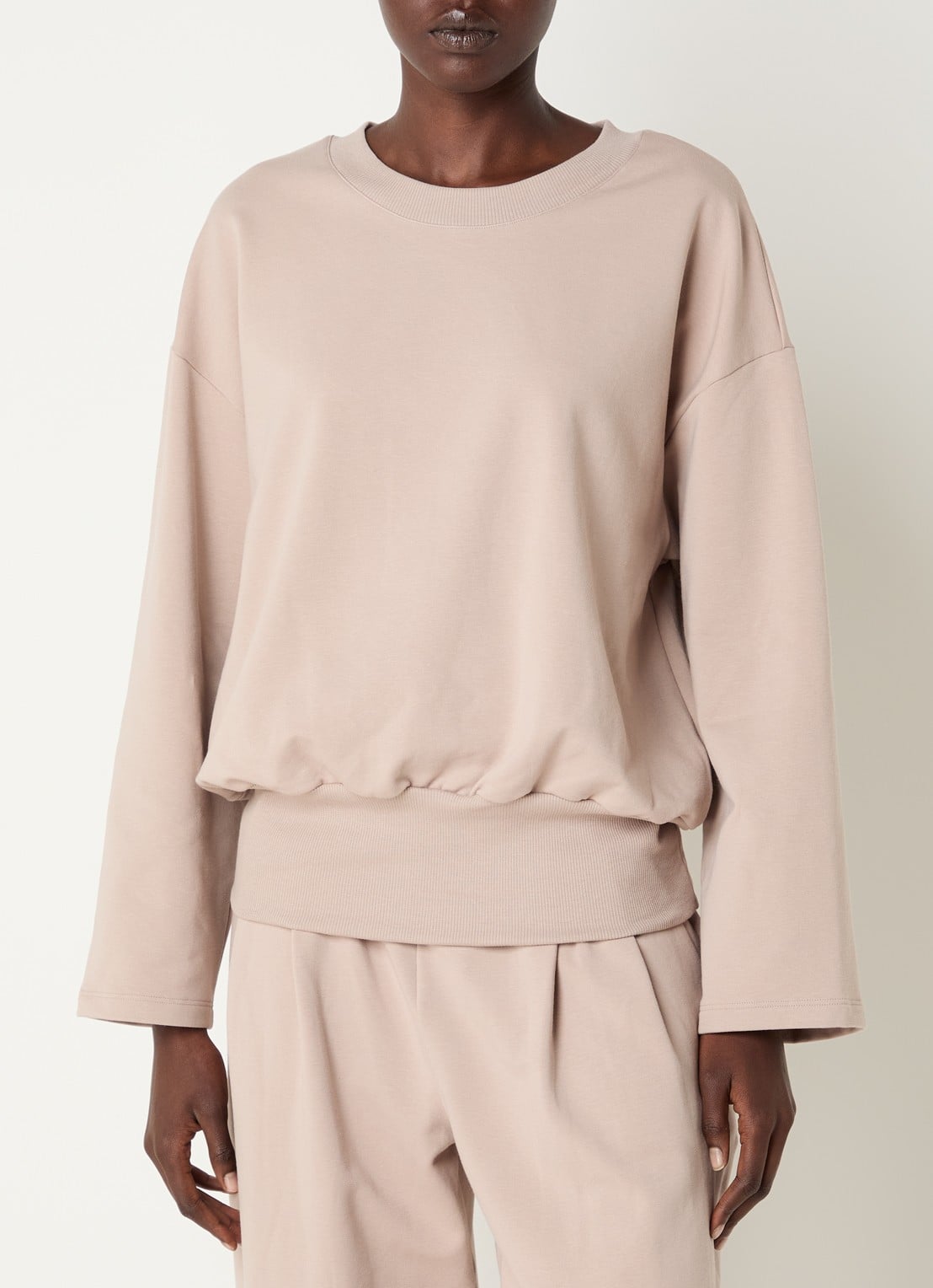 Hanro Sweater met ronde hals - detail 3 beige