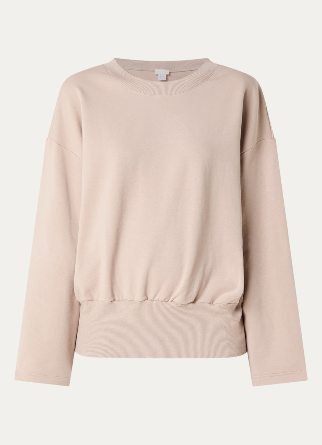 Hanro Sweater met ronde hals - voorkant beige