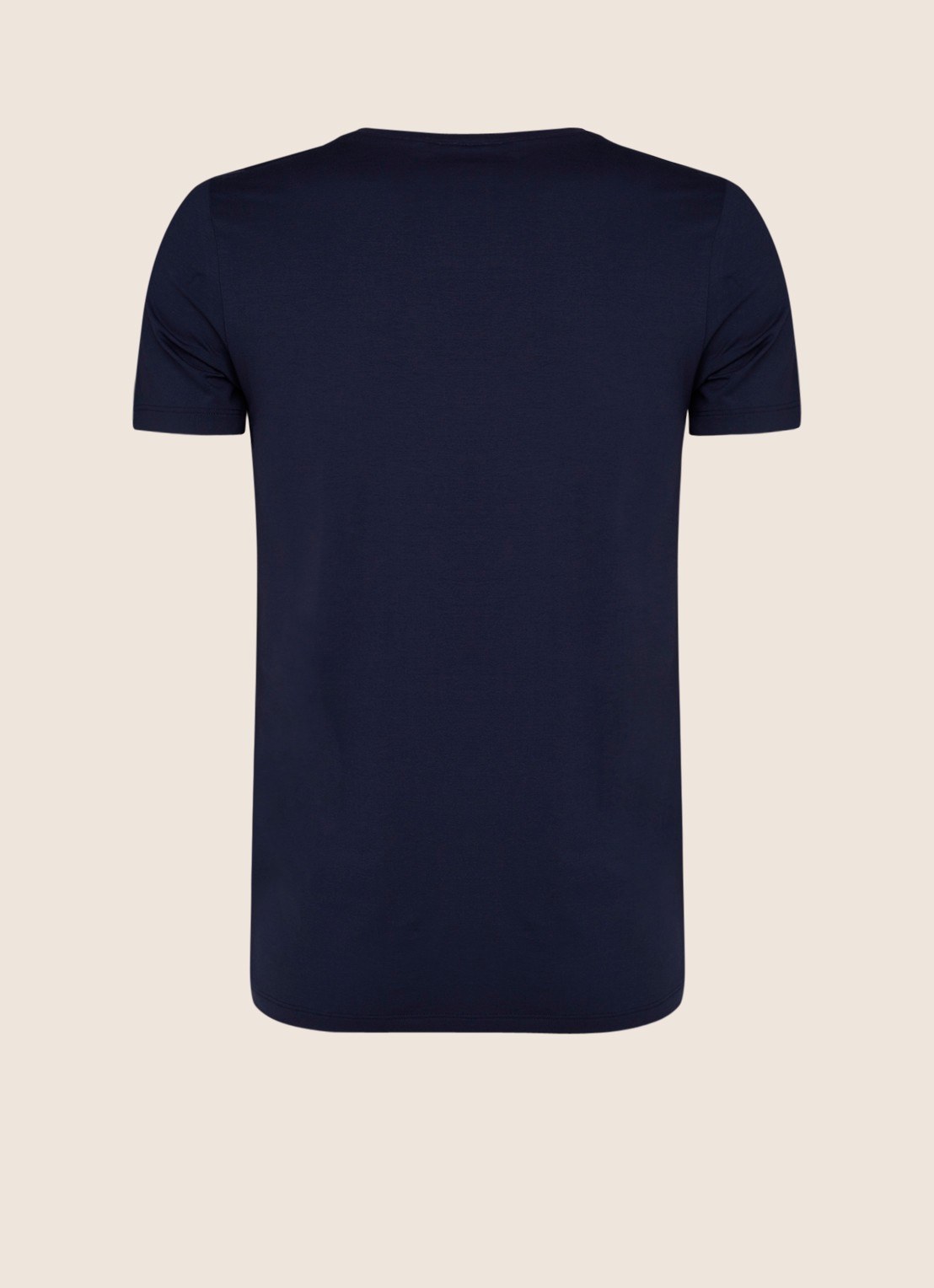 Hanro T-shirt met stretch en V-hals - achterkant 2 donkerblauw