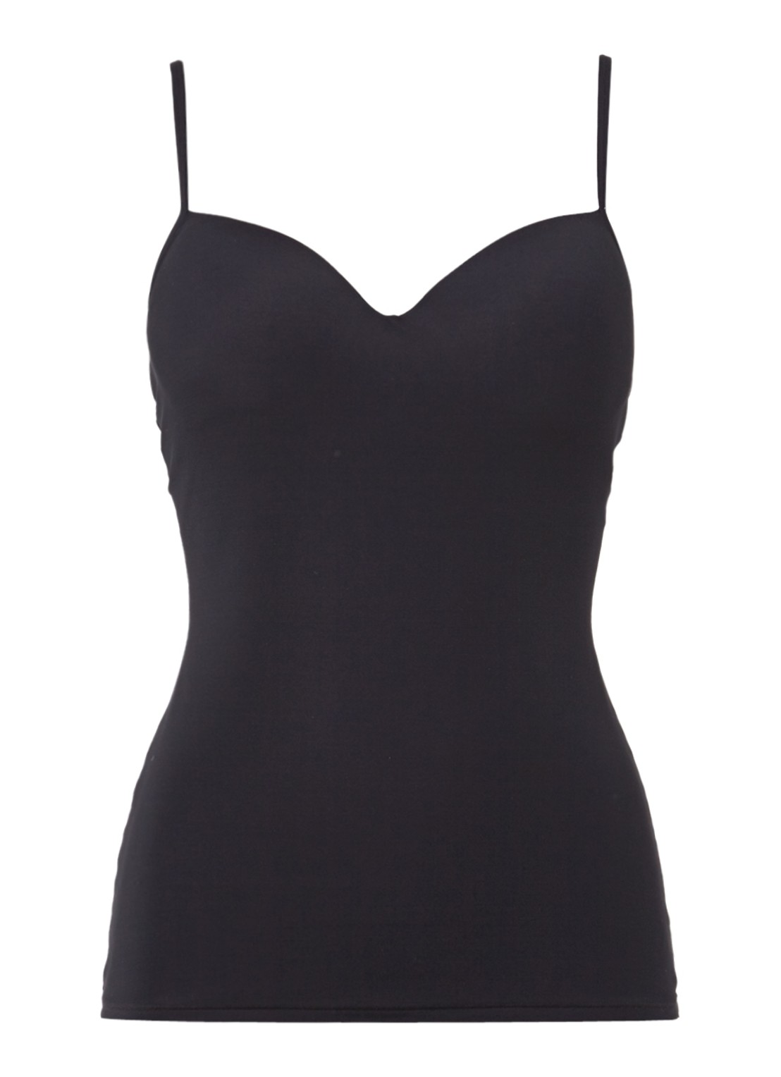 Hanro Top Allure met voorgevormde cups - voorkant 4 zwart