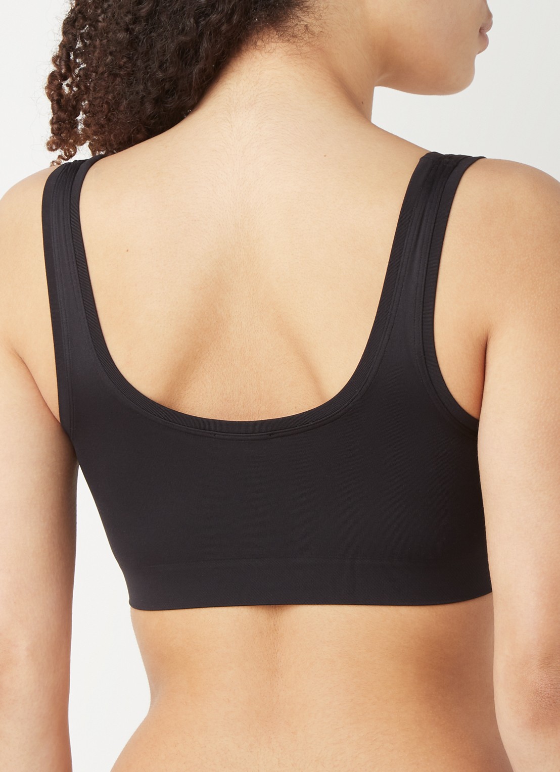 Hanro Touch Feeling bralette zonder vulling - achterkant 3 zwart