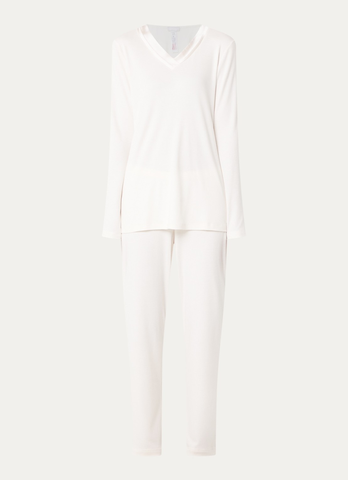 Hanro Tyra pyjamaset van katoen - voorkant creme