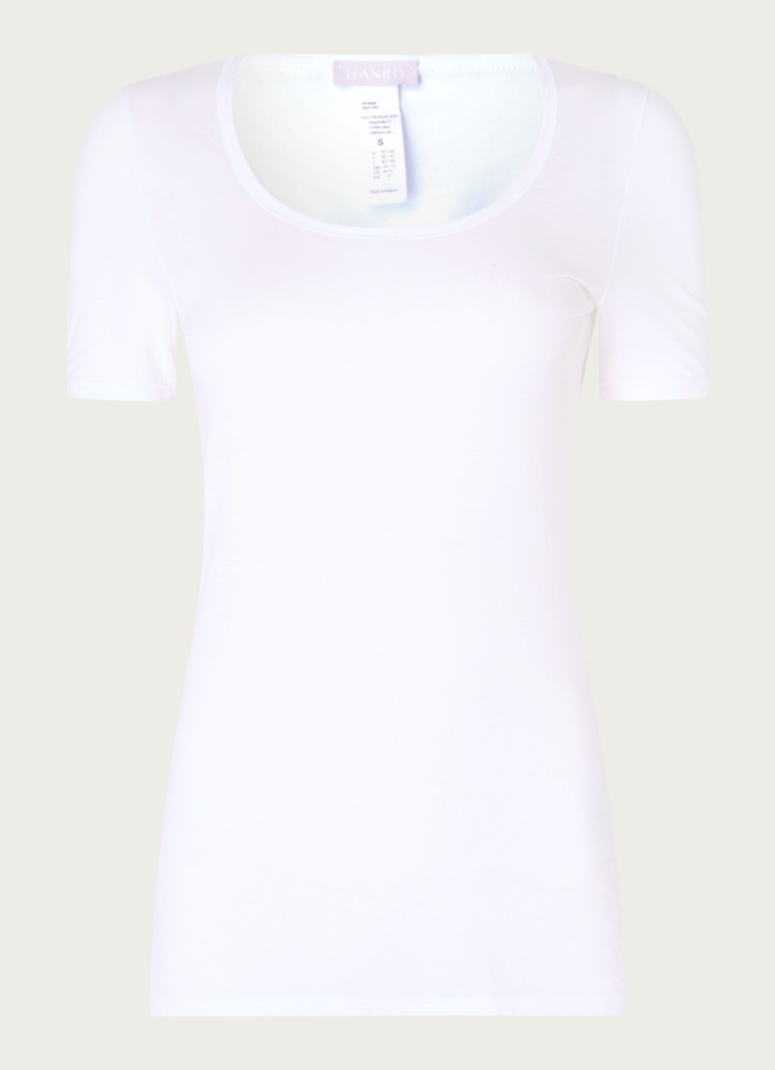 Hanro Ultralight T-shirt met ronde hals - voorkant 2 wit