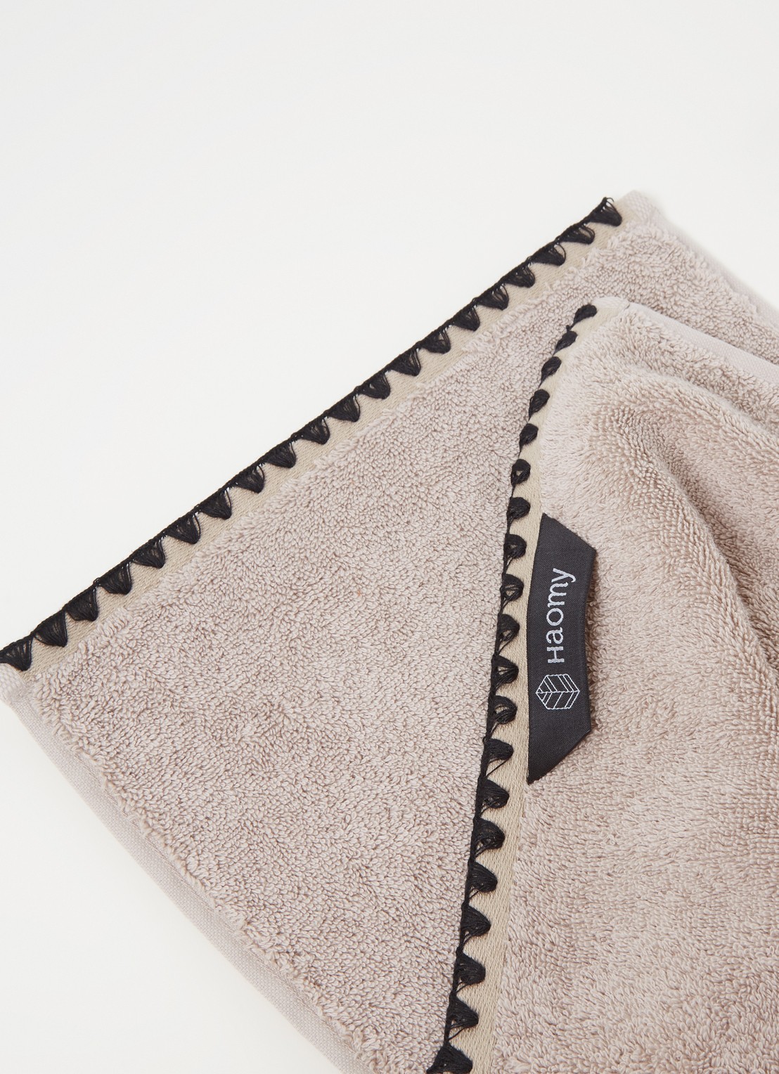 Haomy Issey keukendoek van katoen 30 x 50 cm - voorkant 2 beige