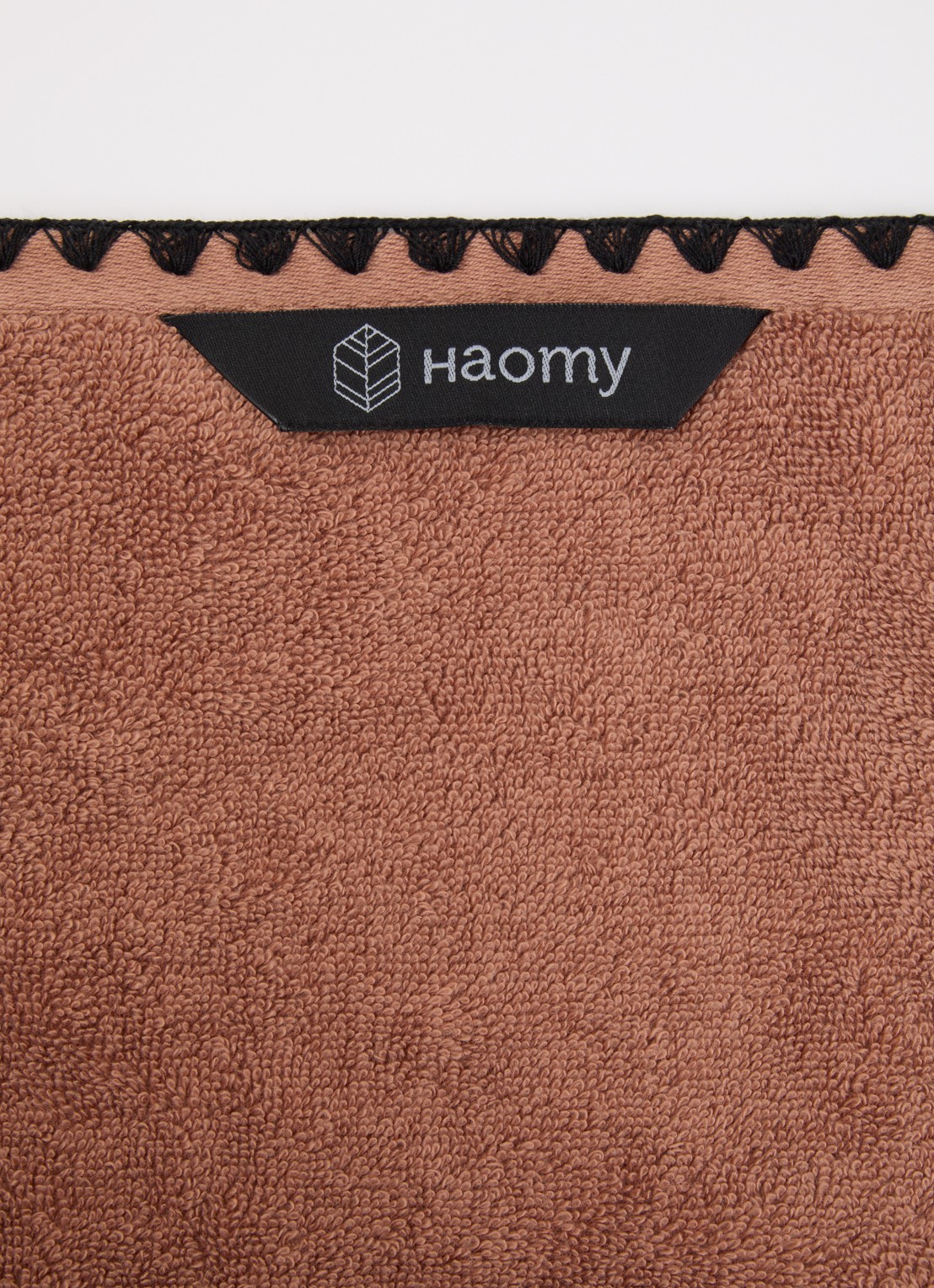 Haomy Issey mini gastendoek 30 x 50 cm  - detail 2 roestbruin