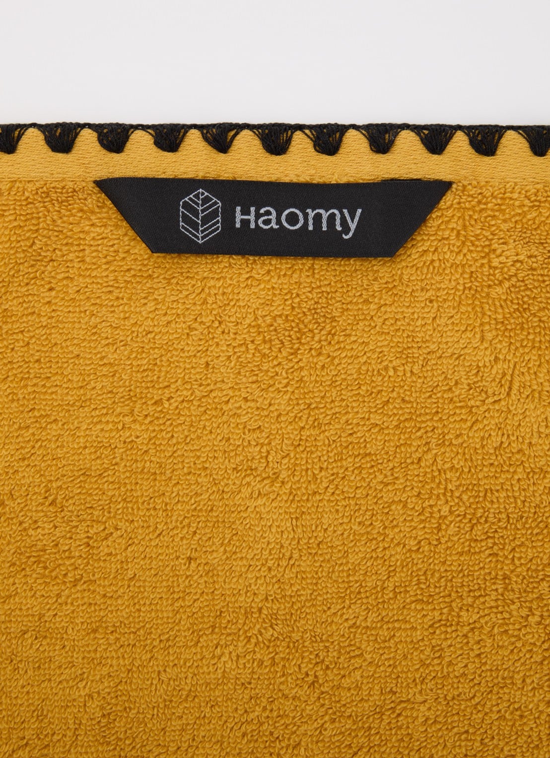 Haomy Issey mini gastendoek 30 x 50 cm  - detail geel