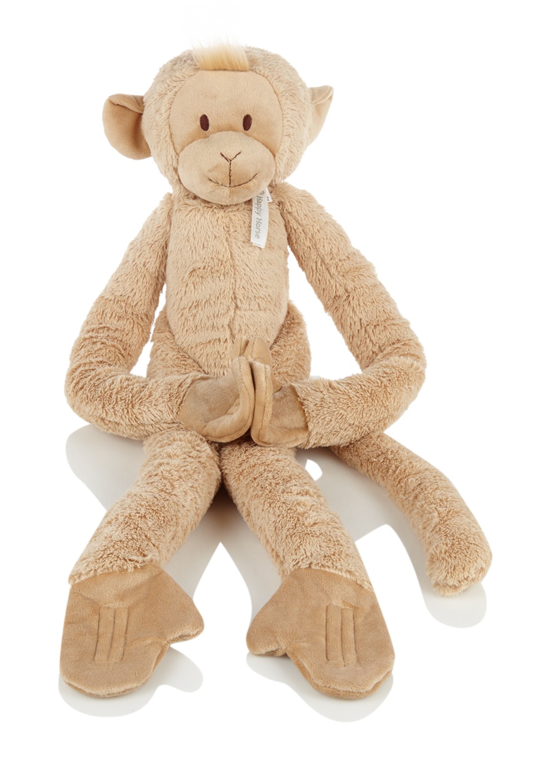 Happy Horse Hanging aap knuffel 90 cm - voorkant zand