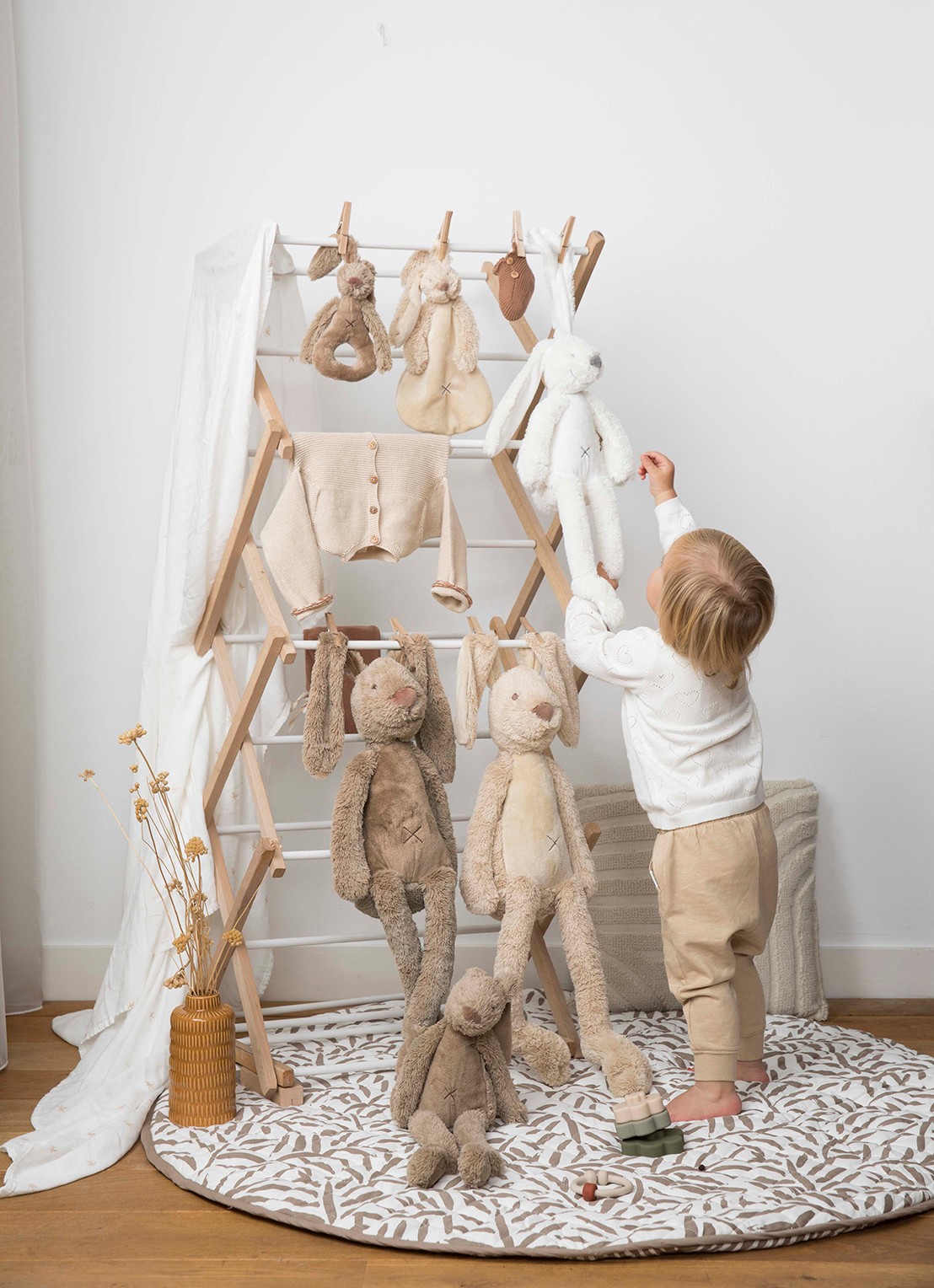 Happy Horse Konijn Richie knuffeldier 38 cm - voorkant 2 beige