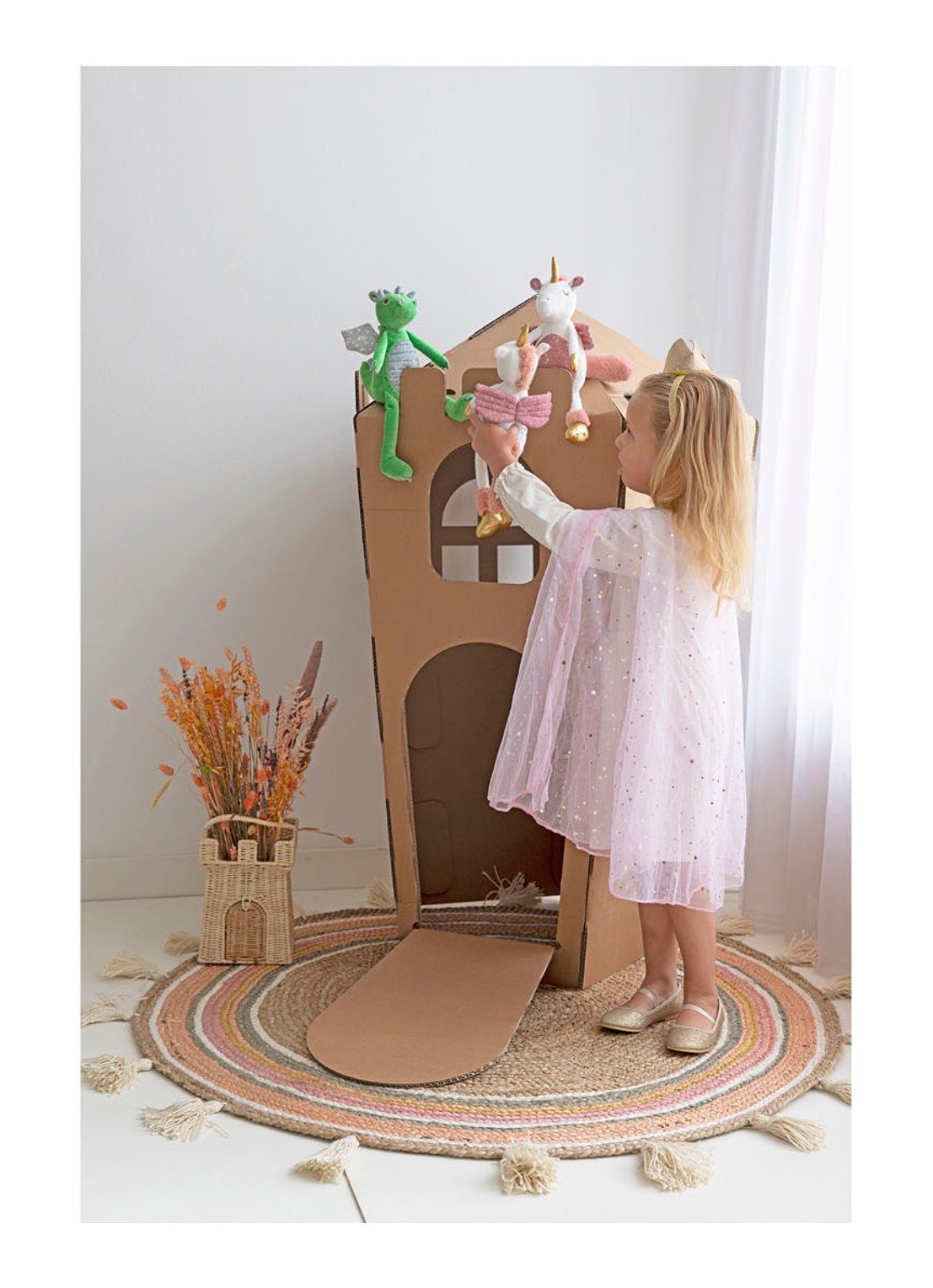 Happy Horse Magical Dragon knuffel 30 cm - voorkant 2 groen