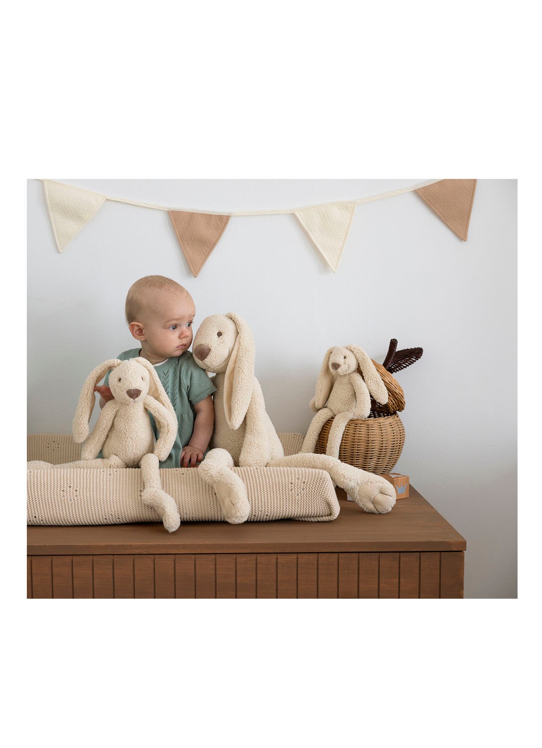 Happy Horse Rabbit Richie knuffel 38 cm - voorkant 2 ivoor