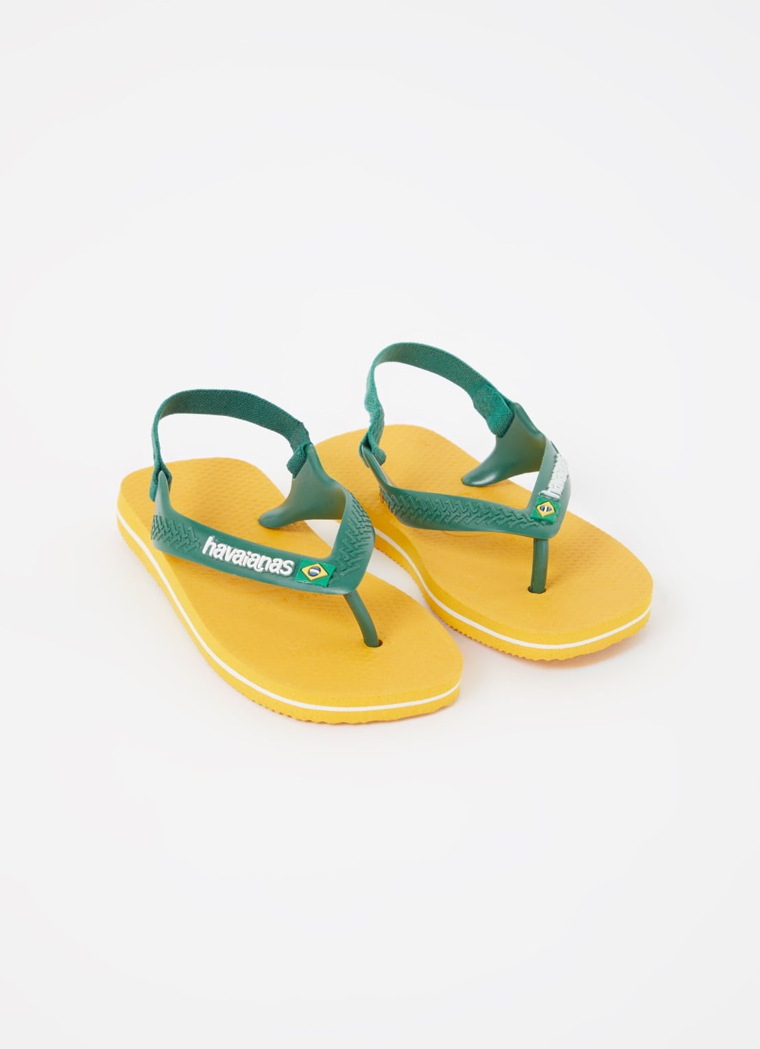 Havaianas Brasil slipper met hielbandje - voorkant 2 okergeel