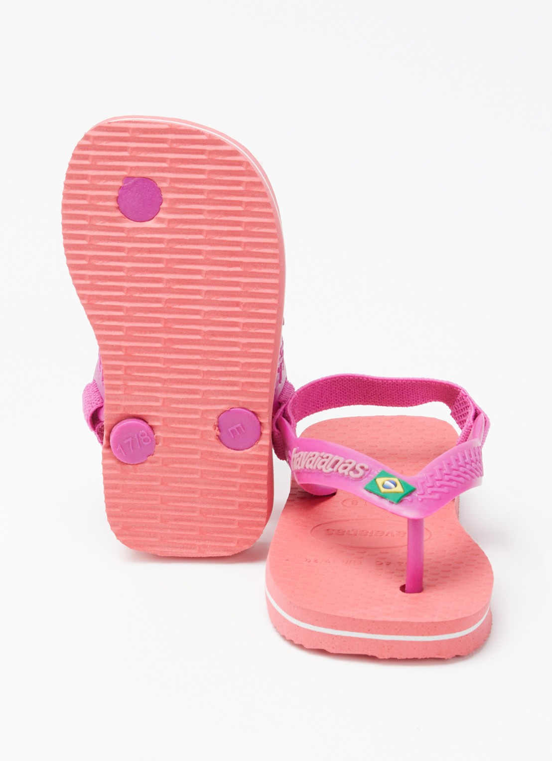 Havaianas Brasil slipper met hielbandje - detail 4 koraalroze
