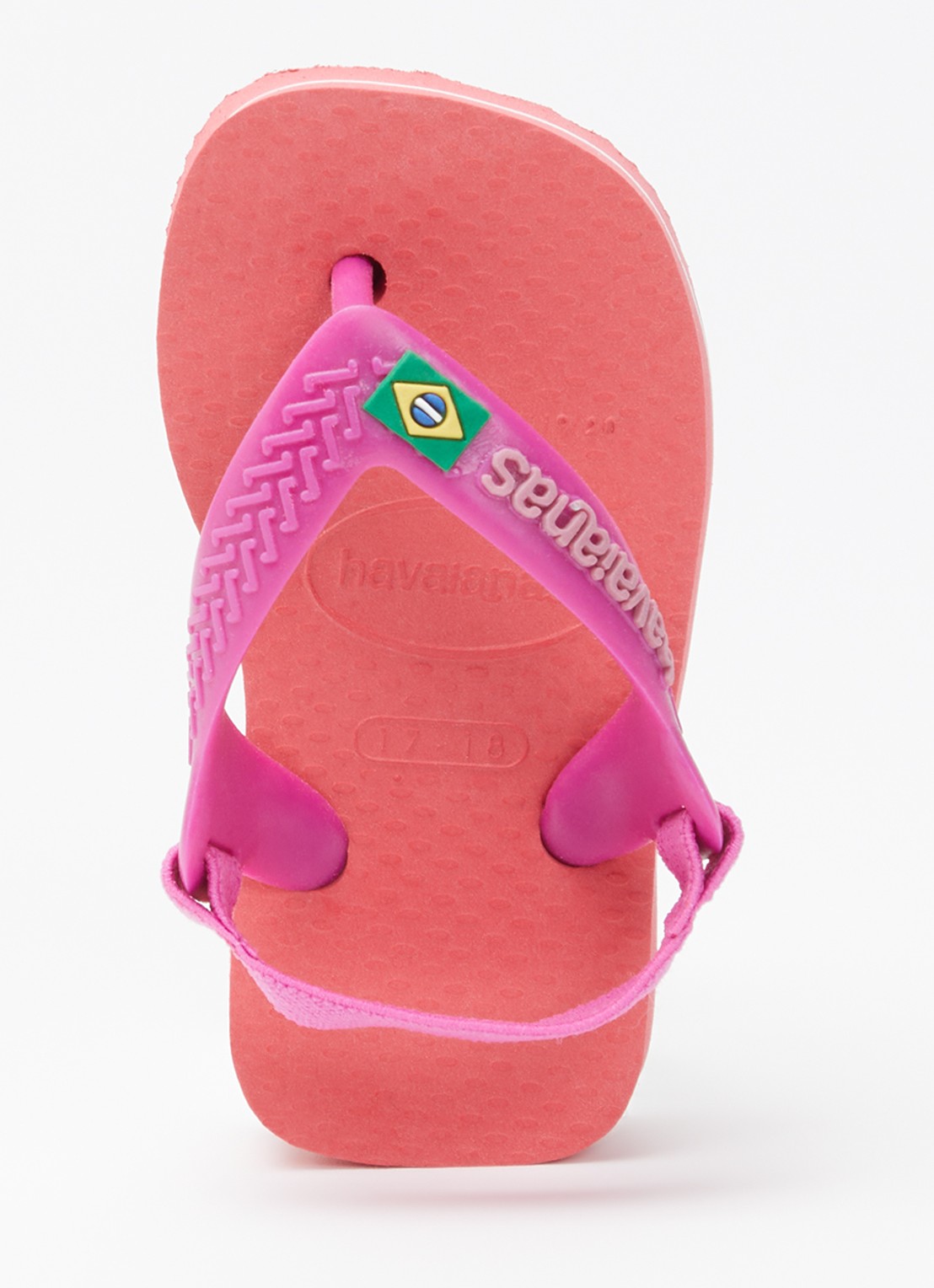 Havaianas Brasil slipper met hielbandje - voorkant koraalroze