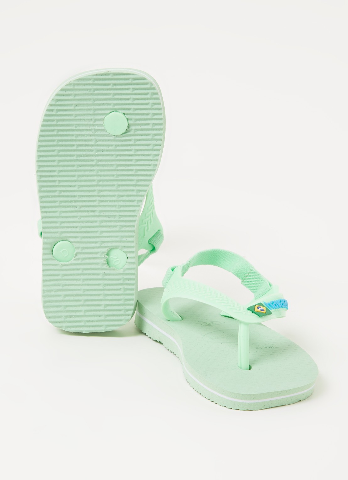 Havaianas Brasil slipper met hielbandje - detail 2 lindegroen