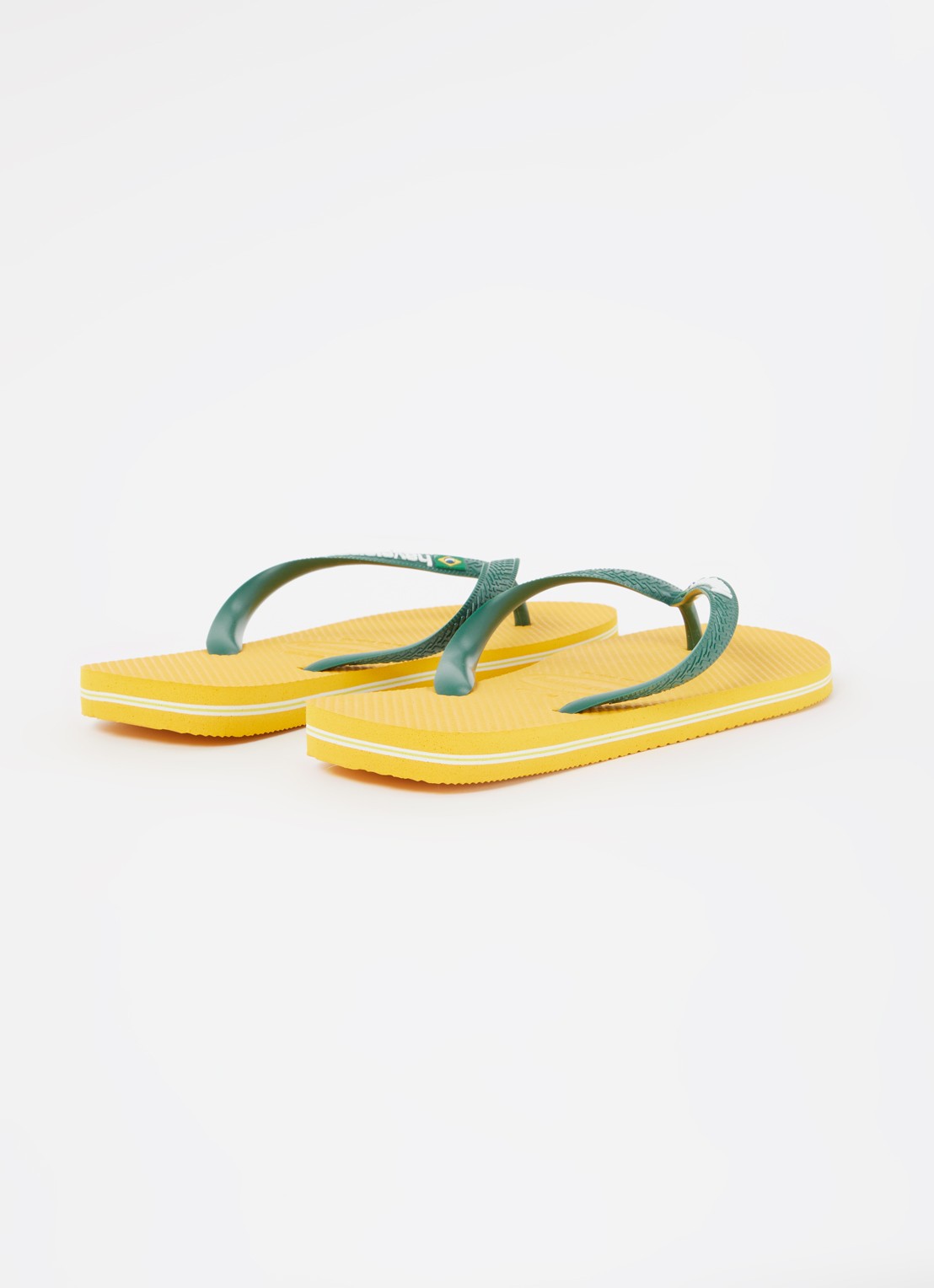 Havaianas Brasil slipper met logo - detail geel