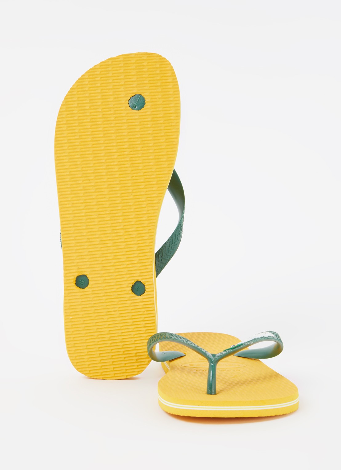 Havaianas Brasil slipper met logo - detail 2 geel