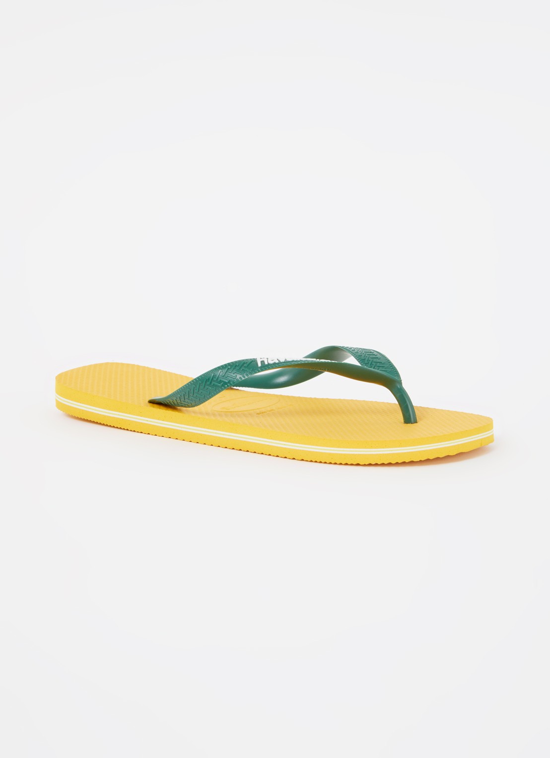 Havaianas Brasil slipper met logo - voorkant 4 geel