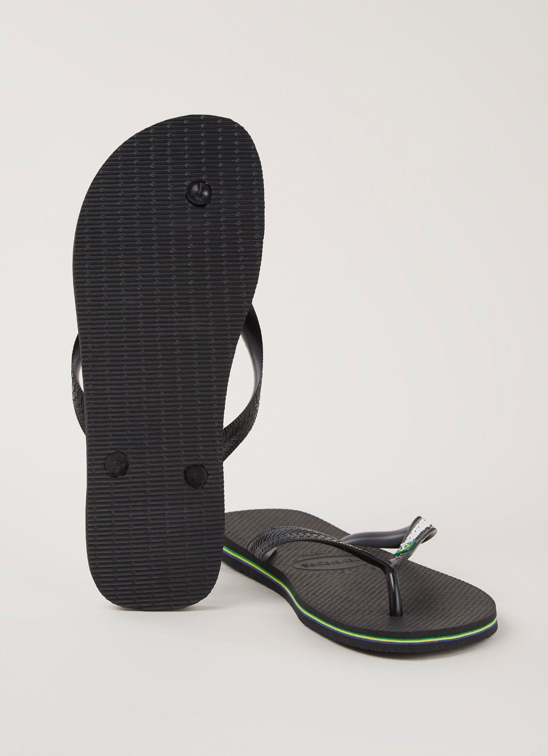 Havaianas Brasil slipper met logo - detail 4 zwart