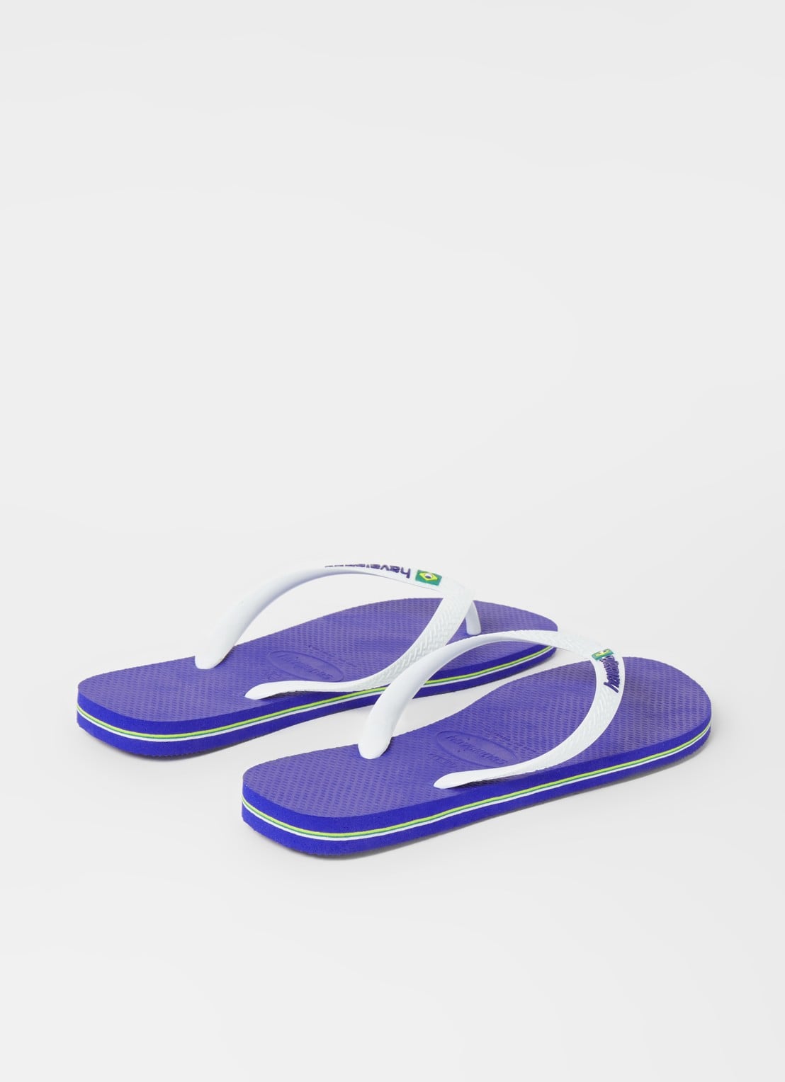 Havaianas Brasil slipper met logo - detail paars