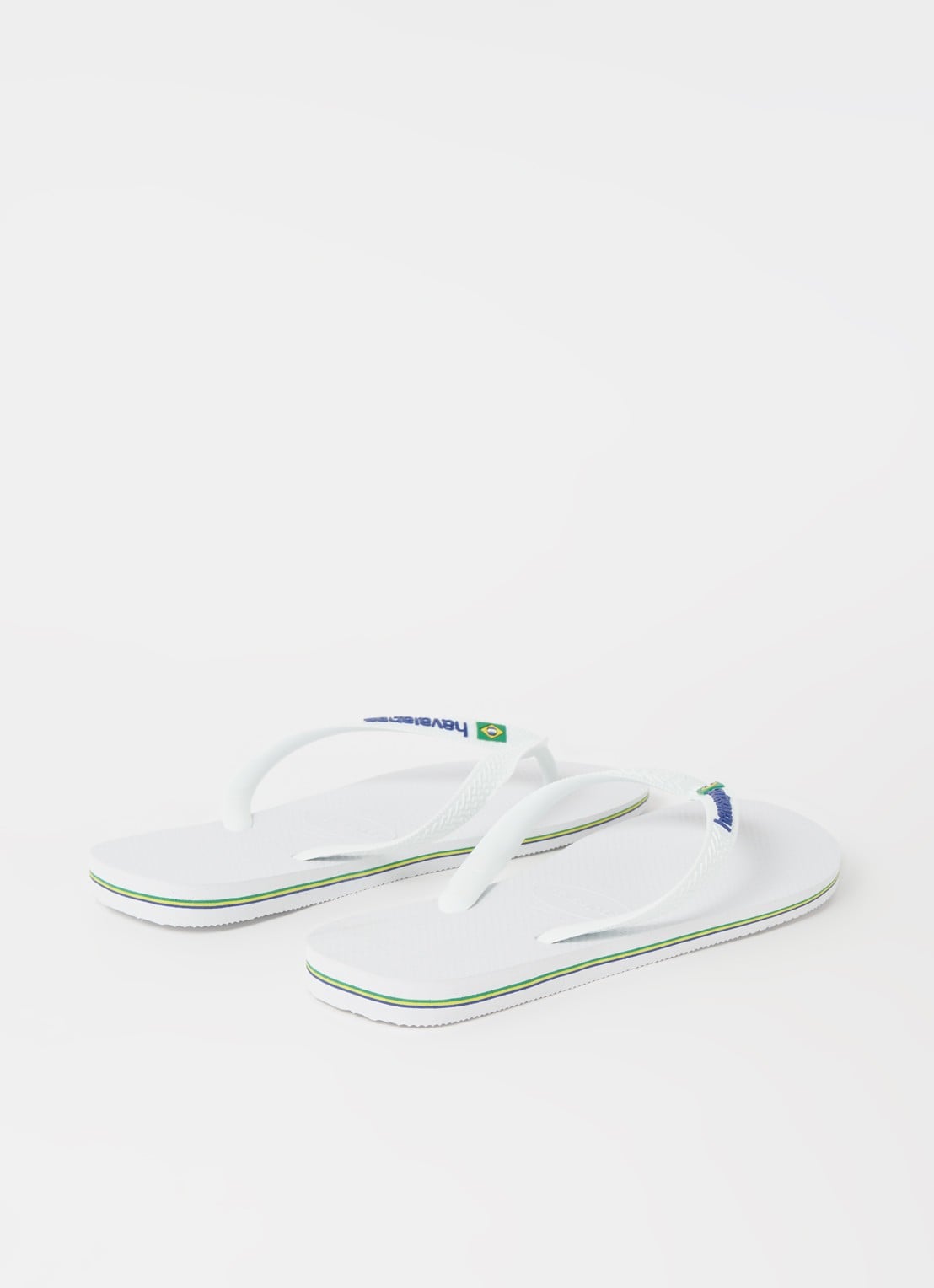 Havaianas Brasil slipper met logo - detail wit