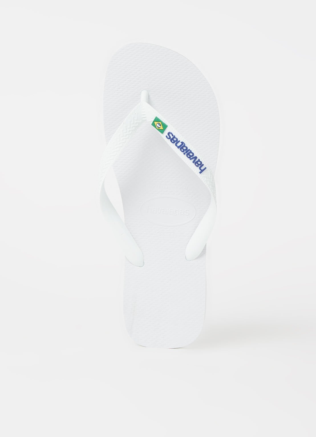 Havaianas Brasil slipper met logo - voorkant 3 wit