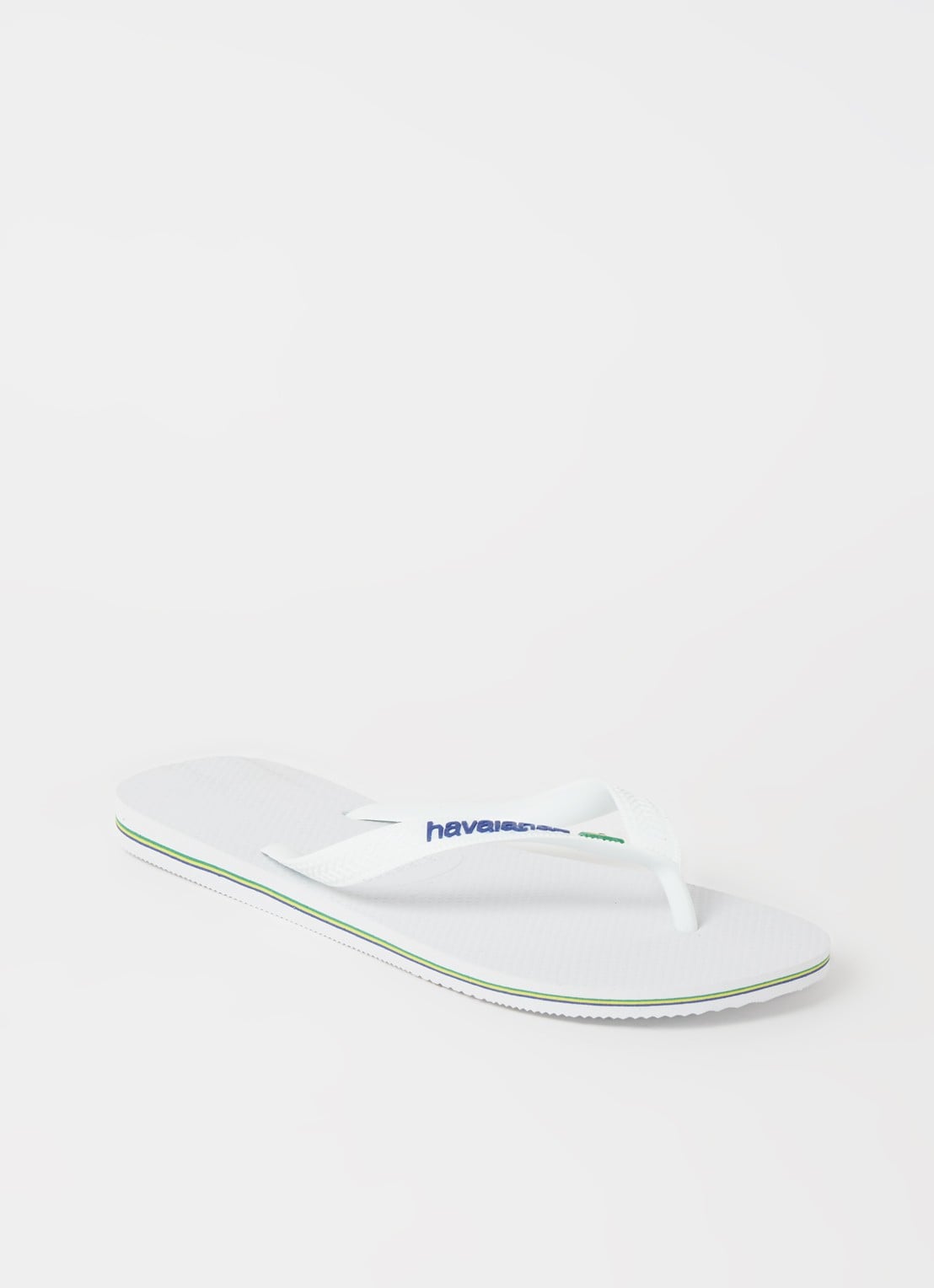 Havaianas Brasil slipper met logo - voorkant 4 wit