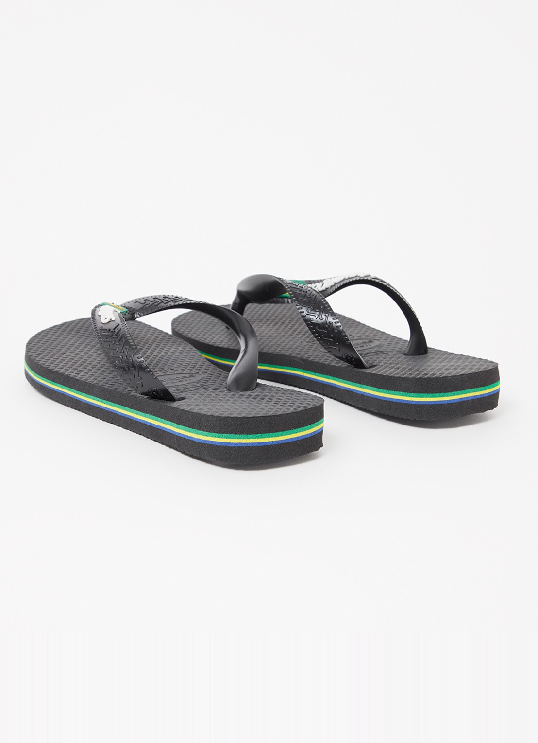 Havaianas Brasil slipper met logo - achterkant zwart