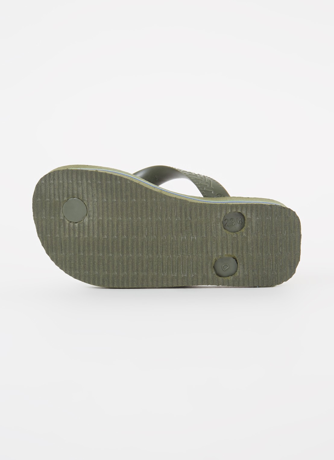 Havaianas Brasil slipper met logo - detail 4 legergroen
