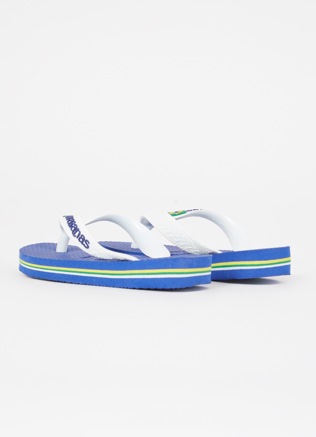 Havaianas Brasil slipper met logo - achterkant 4 kobaltblauw