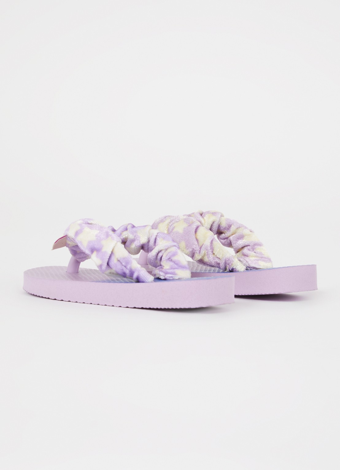 Havaianas Fluffy slippers van fluweel met print - achterkant 4 lila