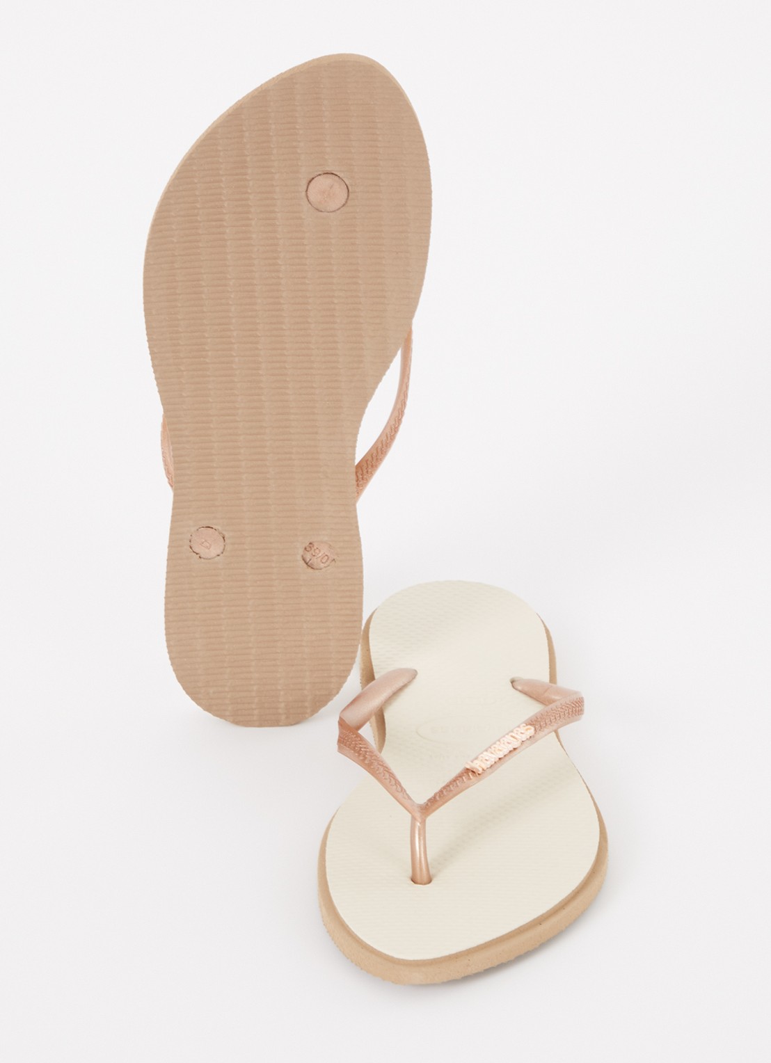 Havaianas Slim Point slipper met logo - detail 4 camel