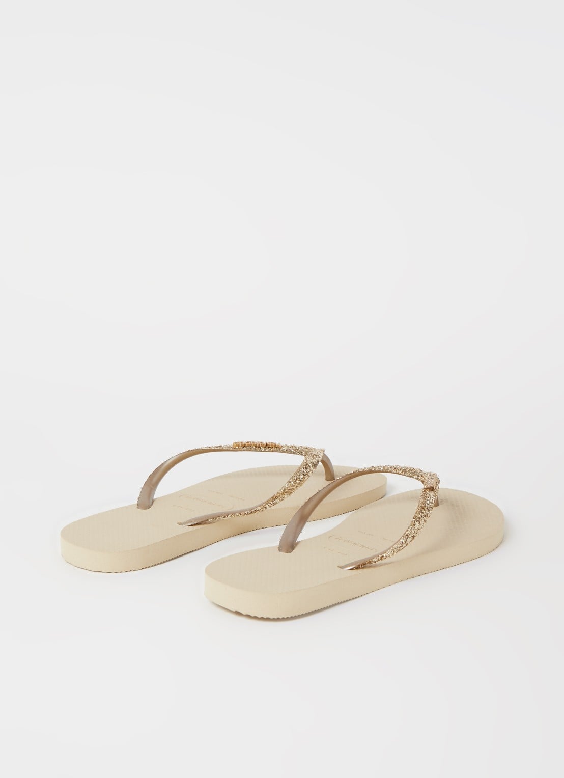 Havaianas Slim slipper met glitter - detail zand