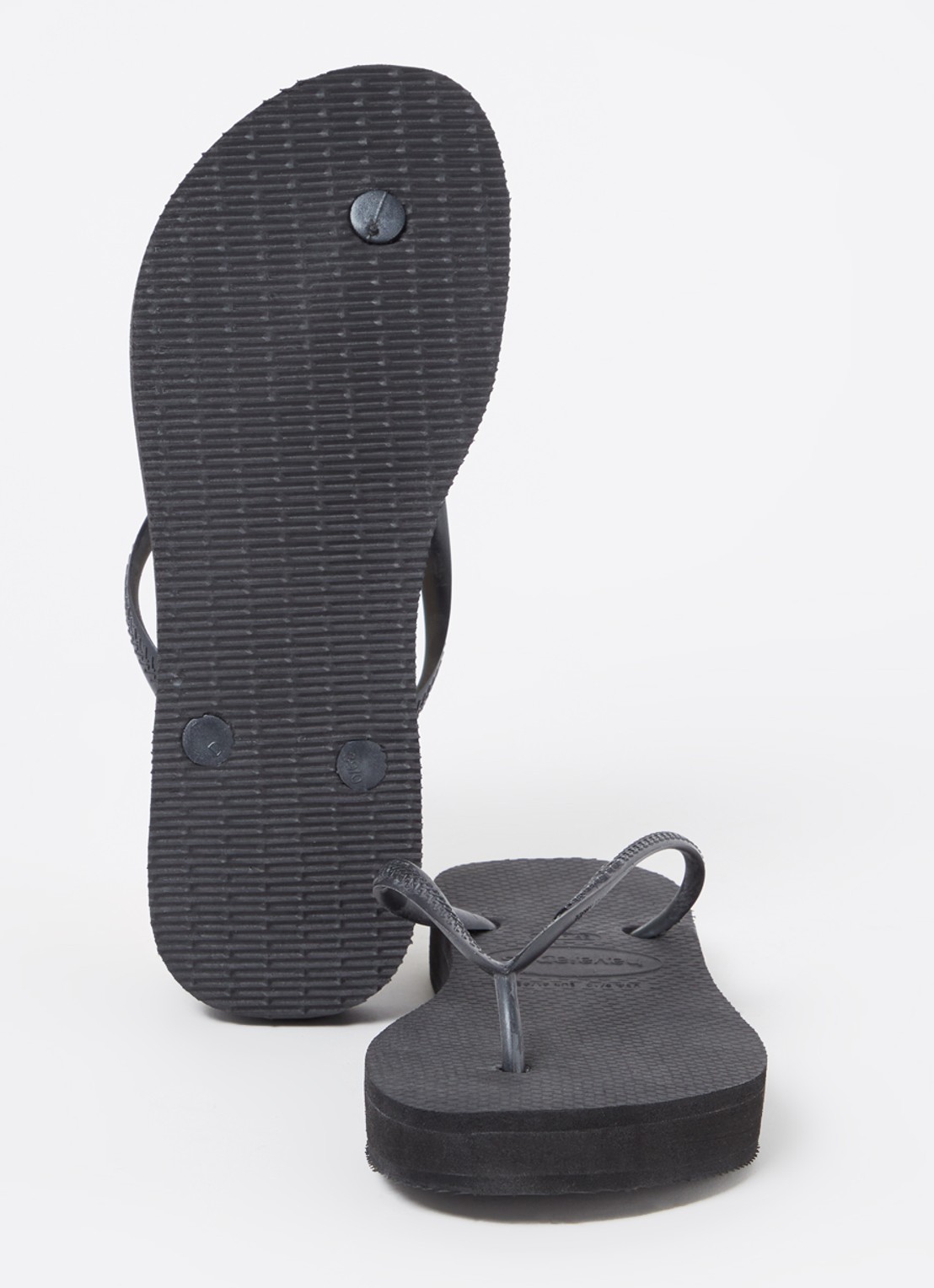 Havaianas Slim slipper met logo - detail 3 zwart