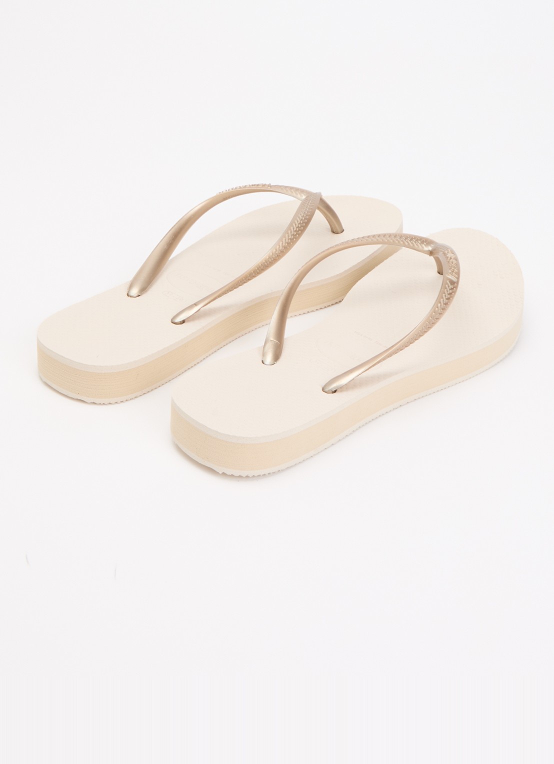 Havaianas Slim slipper met logo - achterkant 2 beige