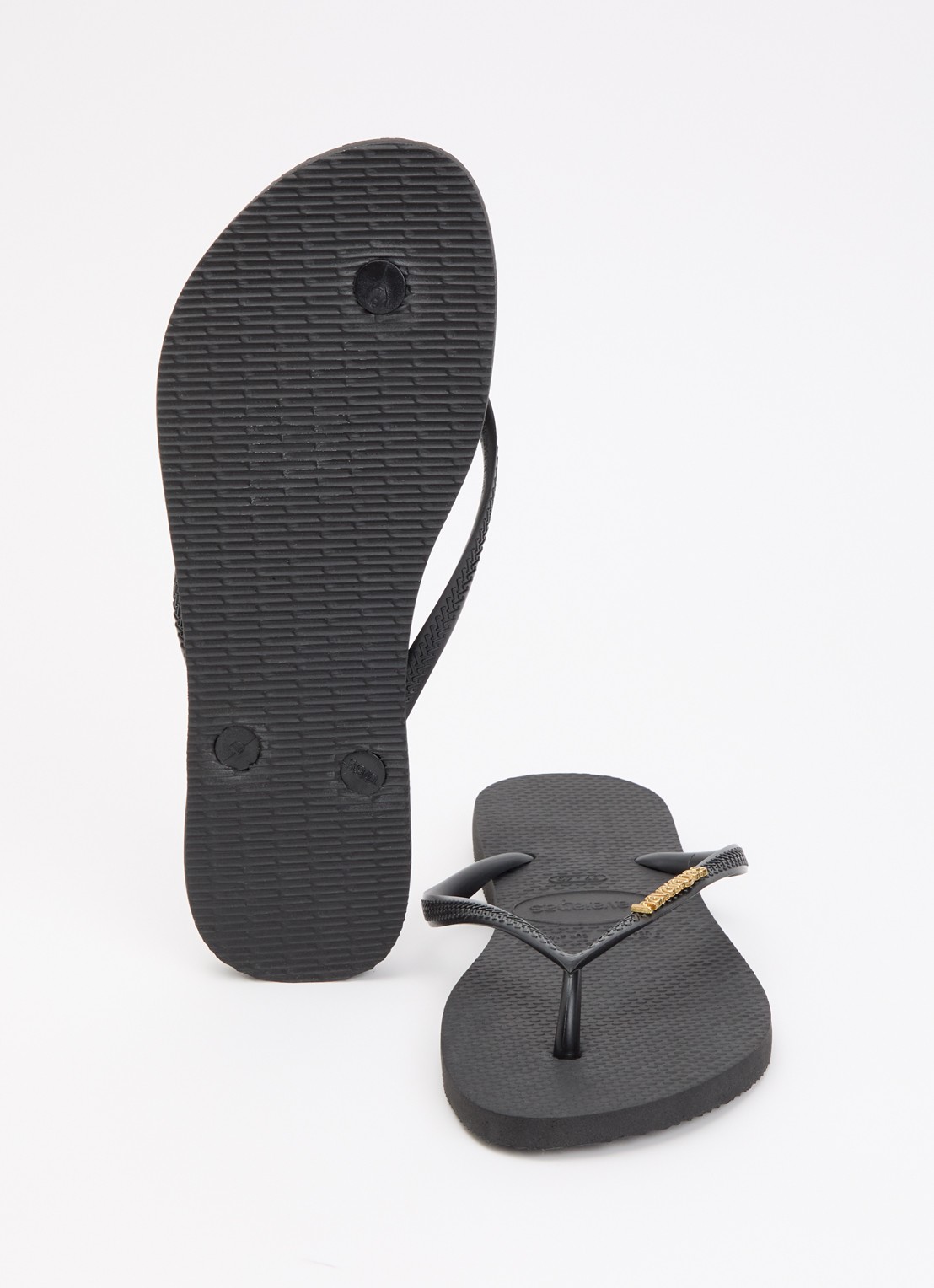Havaianas Slim slipper met logo - detail 4 zwart