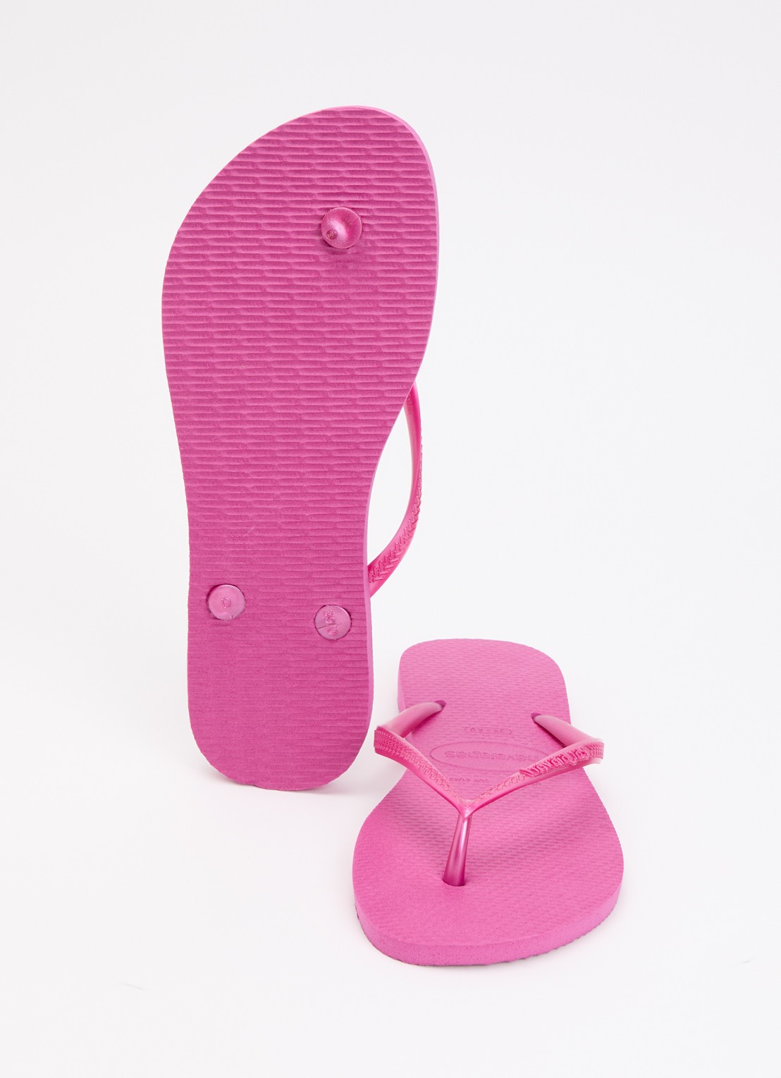 Havaianas Slim slipper met logo - detail roze